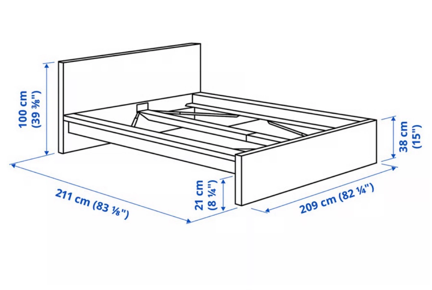 IKEA Malm King Bed Frame - Oak Veneer - photo 2
