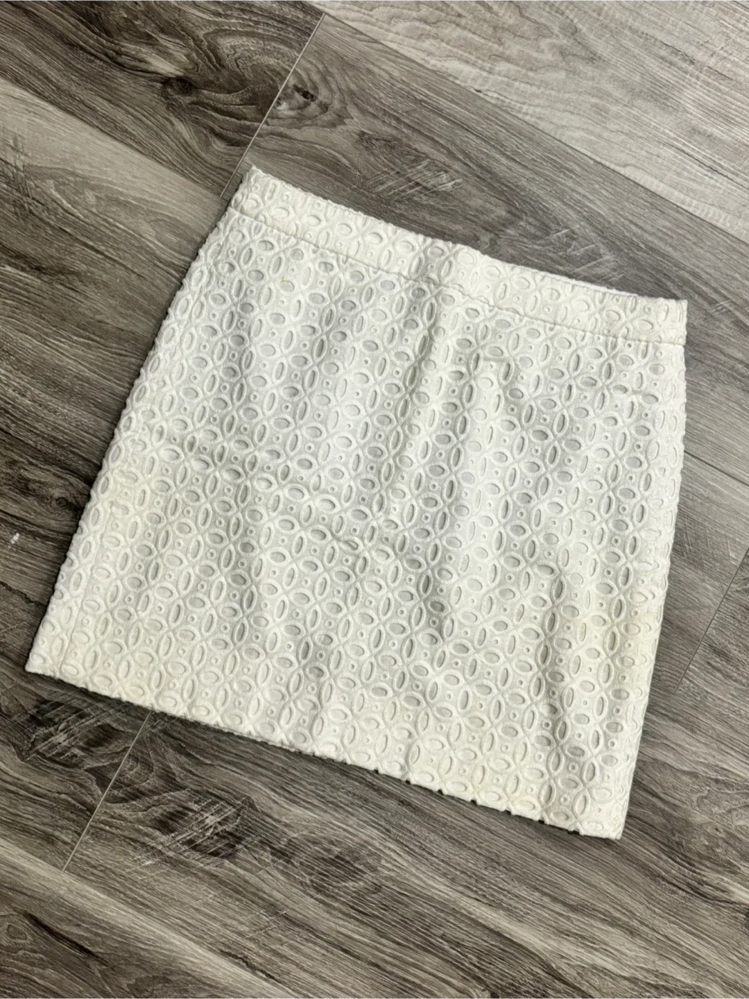 J Crew White Eyelet Skirt - Size 2