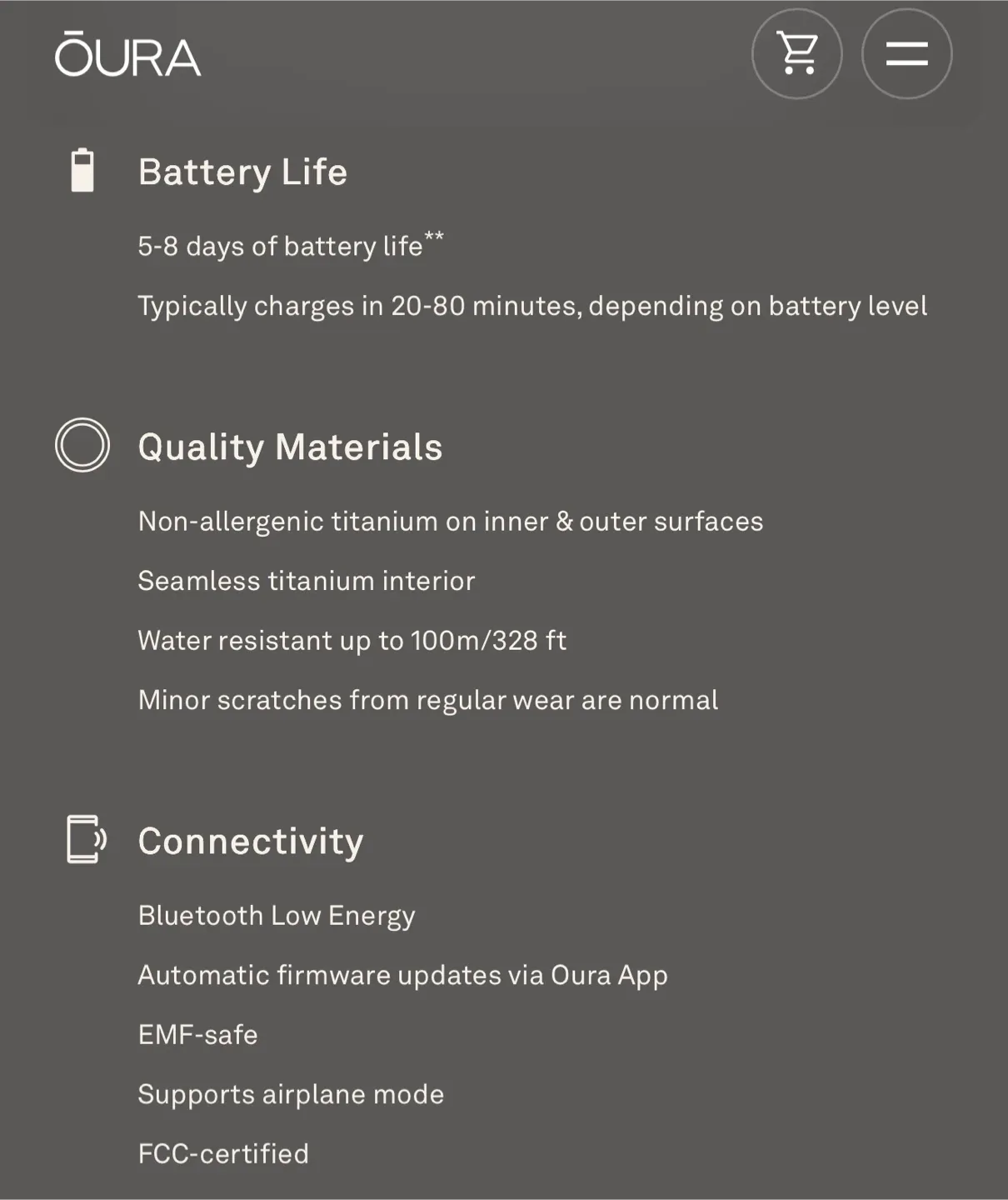 Oura Ring 4 - Silver - Size 11 image indicator(6)