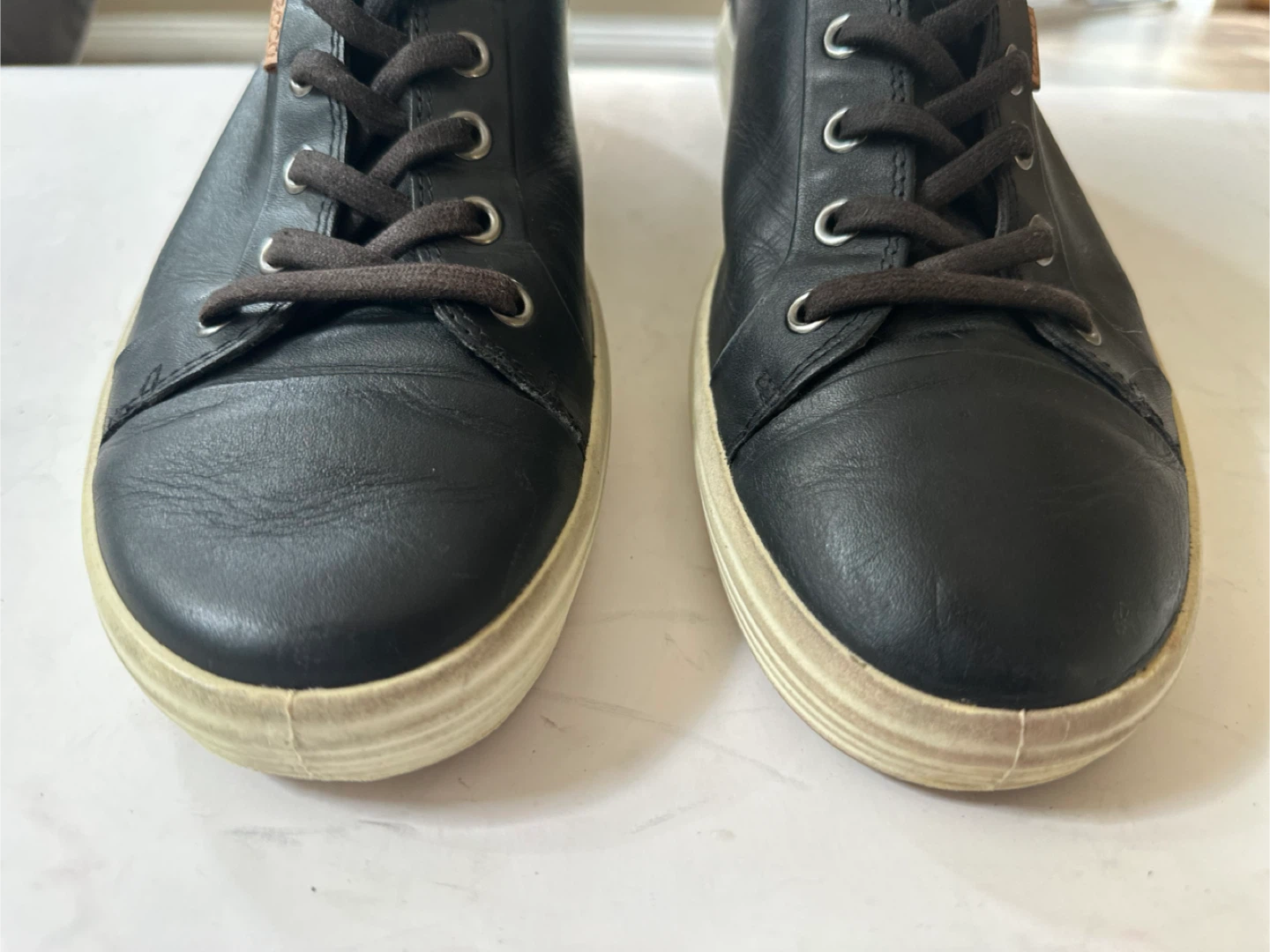 ECCO women’s Leather High-Top Sneakers, Size EUR 41/ US 10-10.5 - photo 5