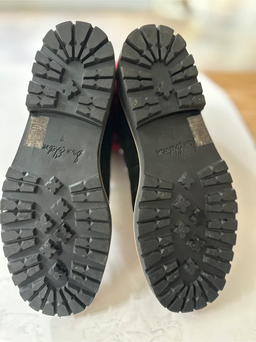 Sam Edelman Black Suede Fur Trim Boots Size 7 image indicator(7)