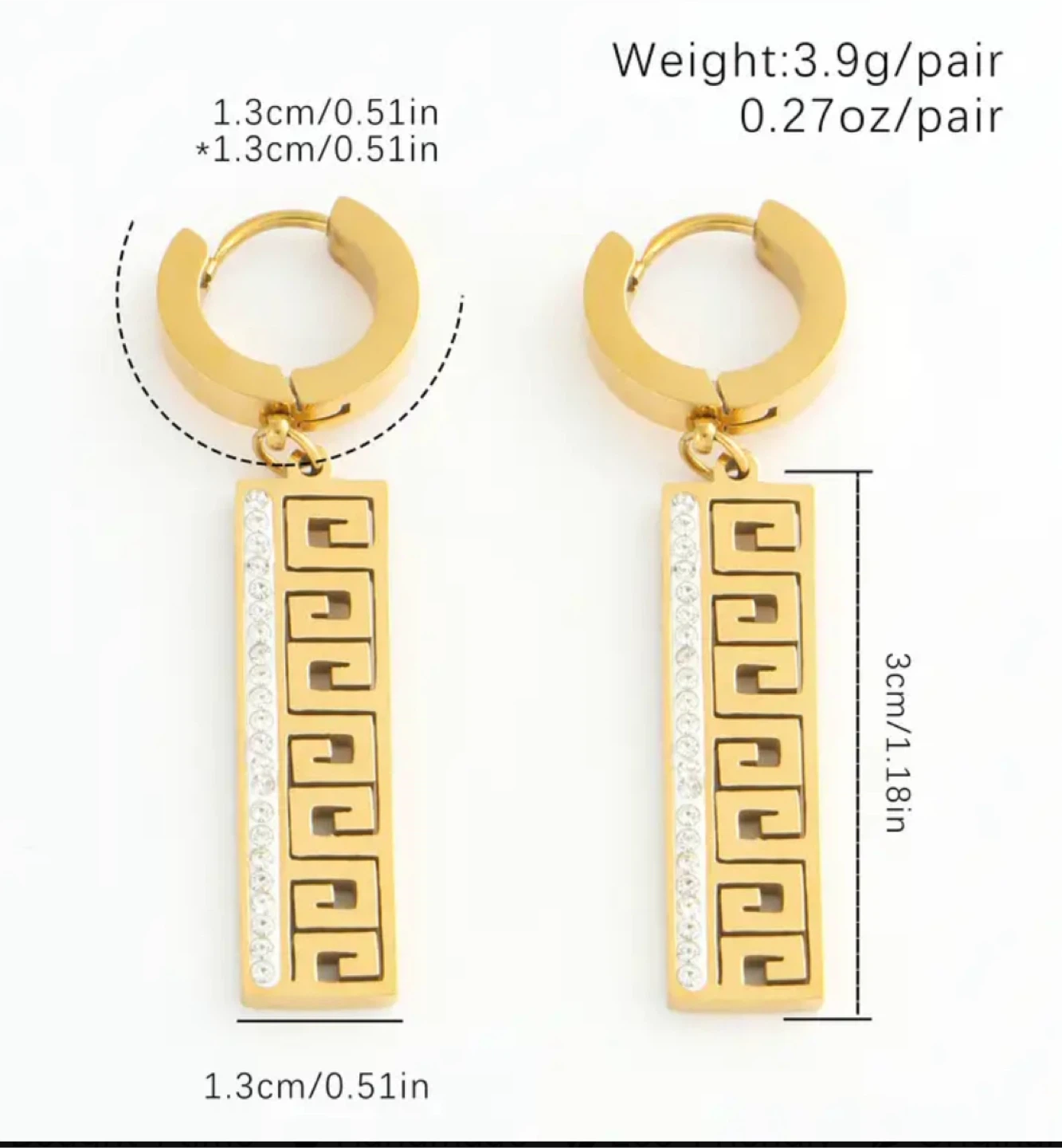 18K GOLD plated earrings $27 - photo 2