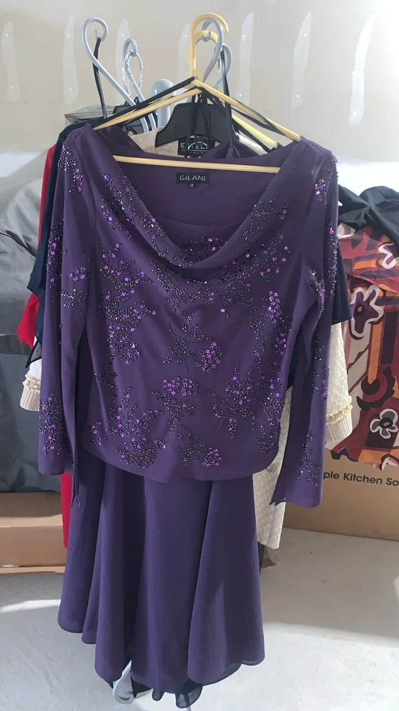 Gilani Purple Dress - Size 12 thumbnail