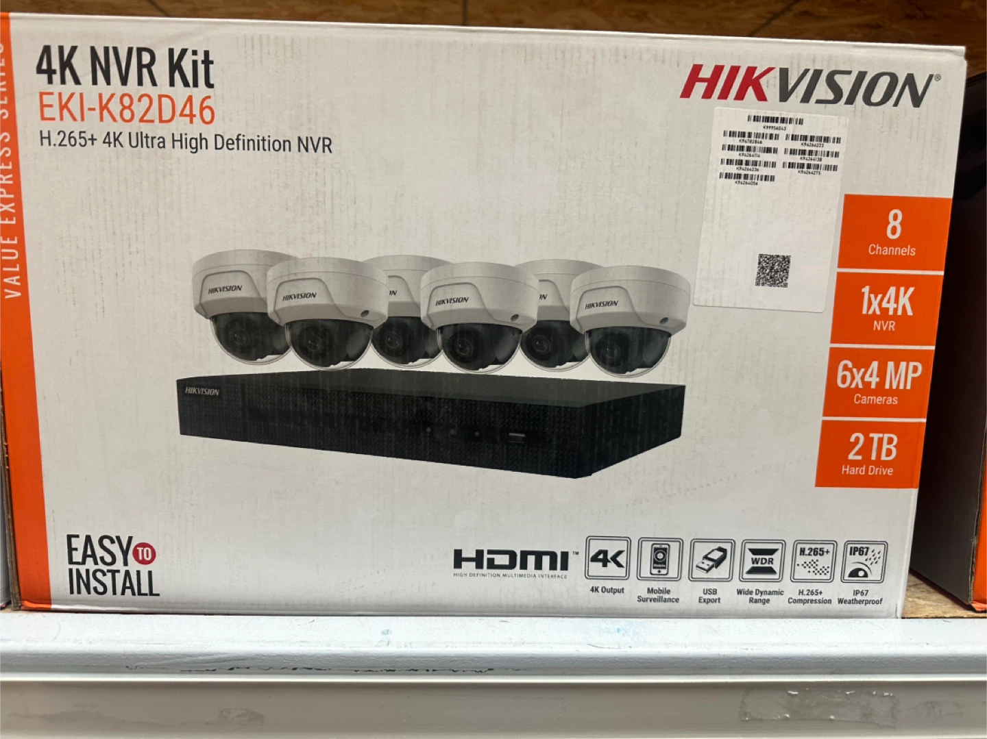 Hikvision 4K NVR Kit EKI-K82D46