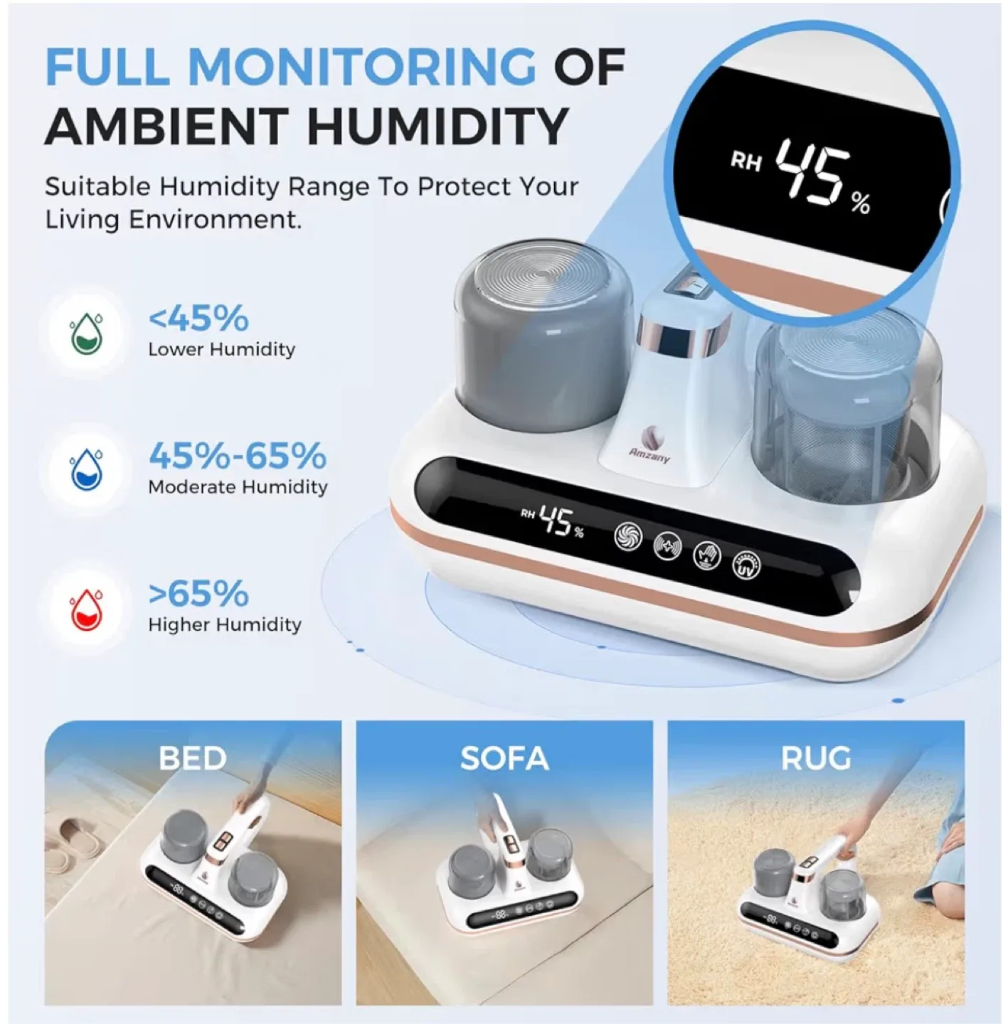 Amzany Bed Vacuum Cleaner image indicator(3)