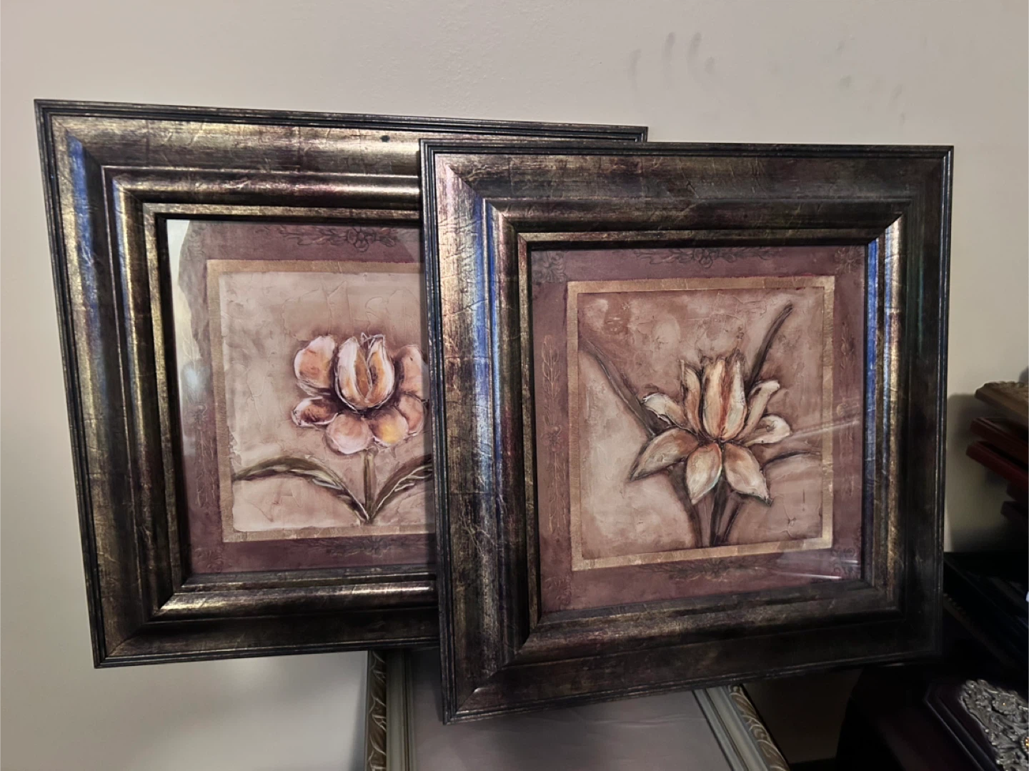 Framed Floral Wall Art - Set of 2