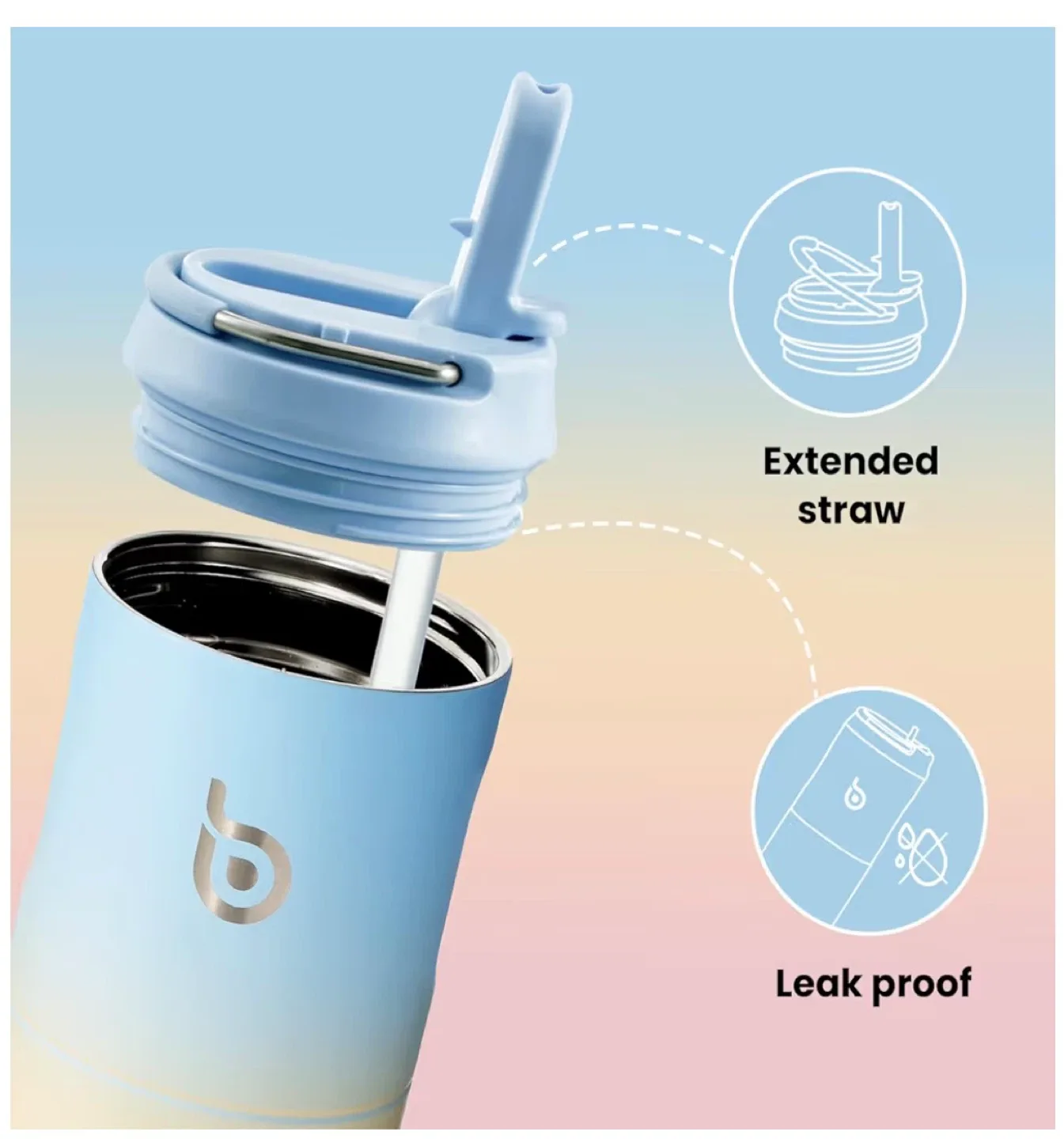 bottlebottle Insulated Water Bottle 24oz image indicator(4)