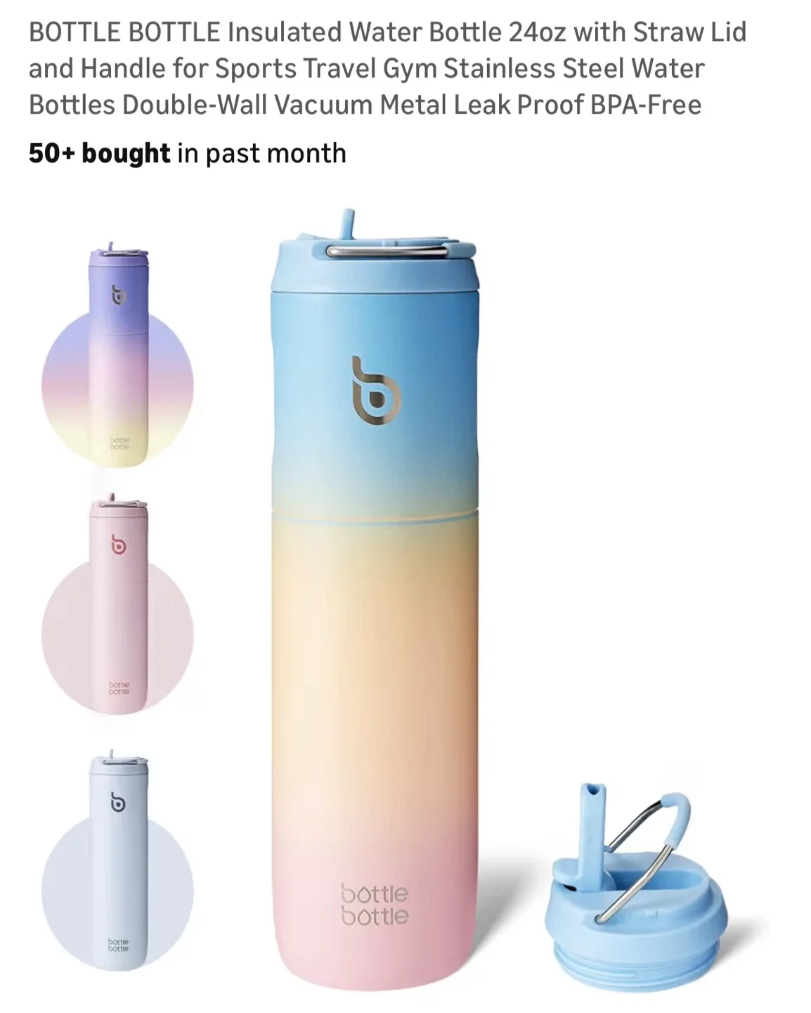 bottlebottle Insulated Water Bottle 24oz image indicator(5)