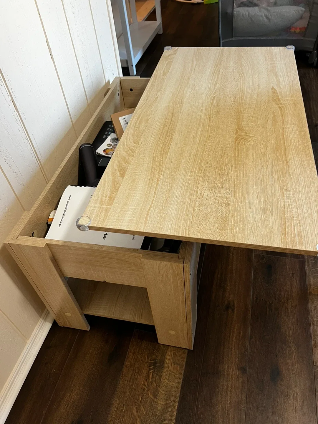 Lift Top Coffee Table - 39.4 x 19.7 inches image indicator(4)