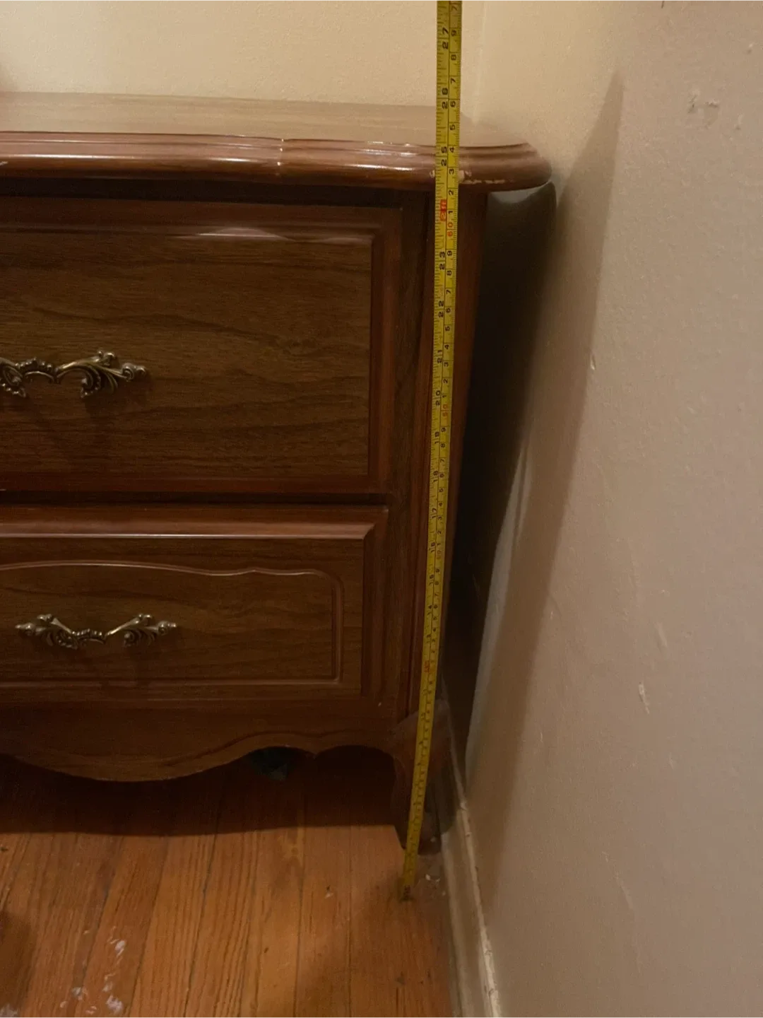 🥕 Wooden 2-Drawer Nightstand image indicator(6)