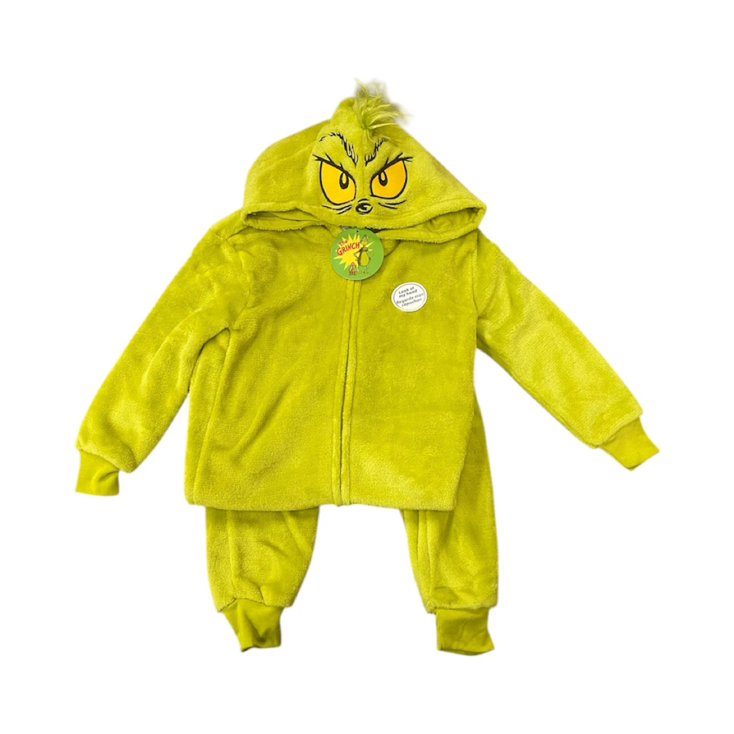 Dr. Seuss The Grinch Hooded Pajama - Size Medium - photo 2