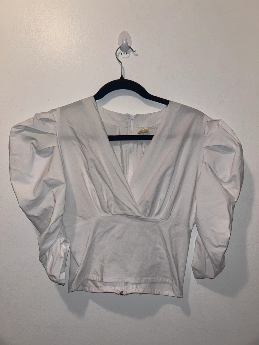 White Puff Sleeve Top thumbnail