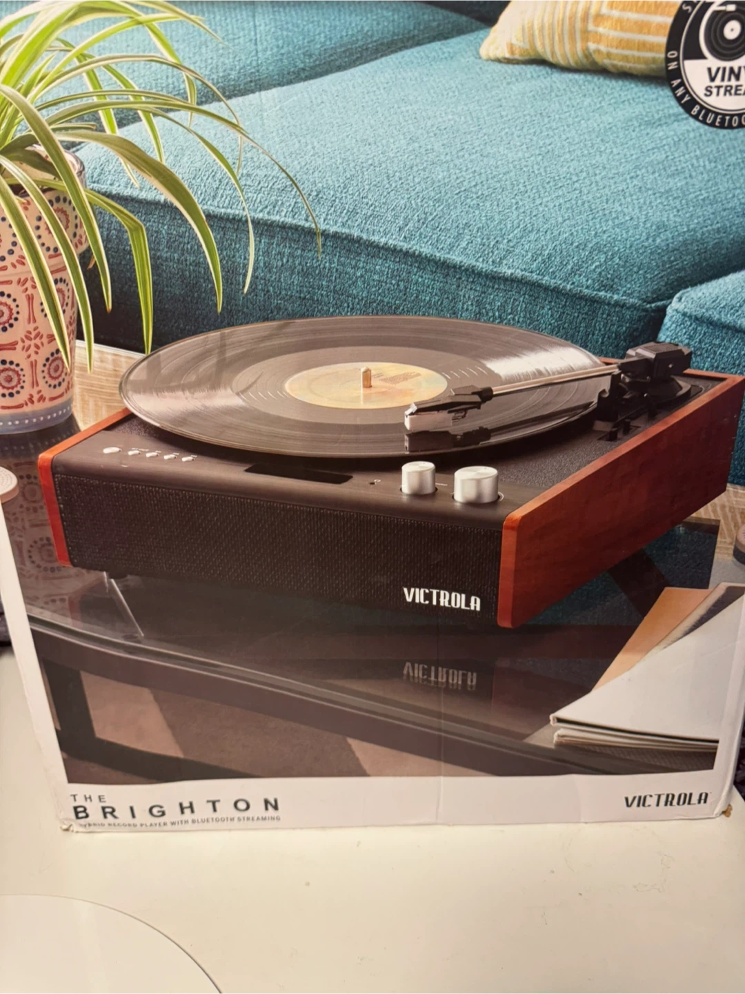 Victrola Brighton 3-Speed Record Player - Bluetooth Streaming