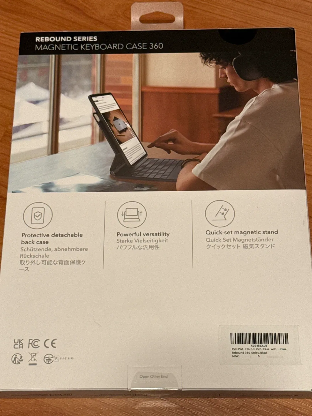 iPad Pro 13 - ESR Magnetic Keyboard Case 360 & Tempered Glass image indicator(4)