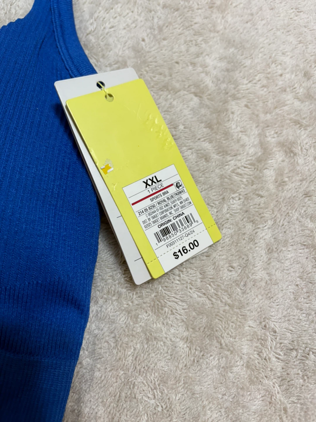 All in Motion Sports Bra - XXL, Blue - photo 4