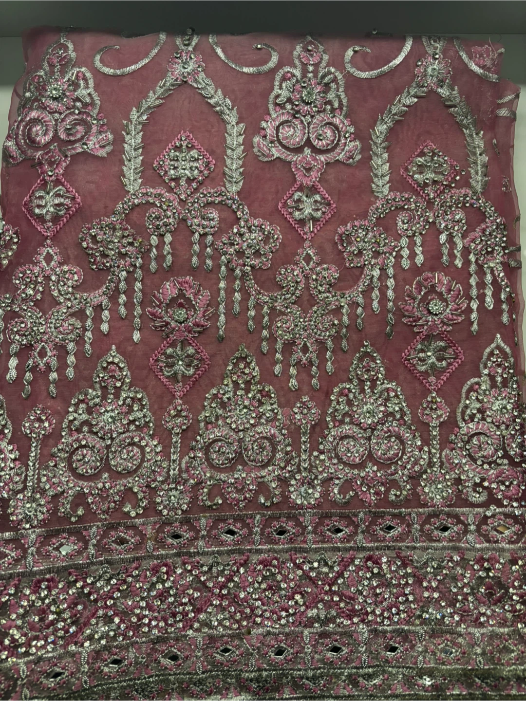 Unstitched Punjabi Suit Pink Party Wear - photo 2