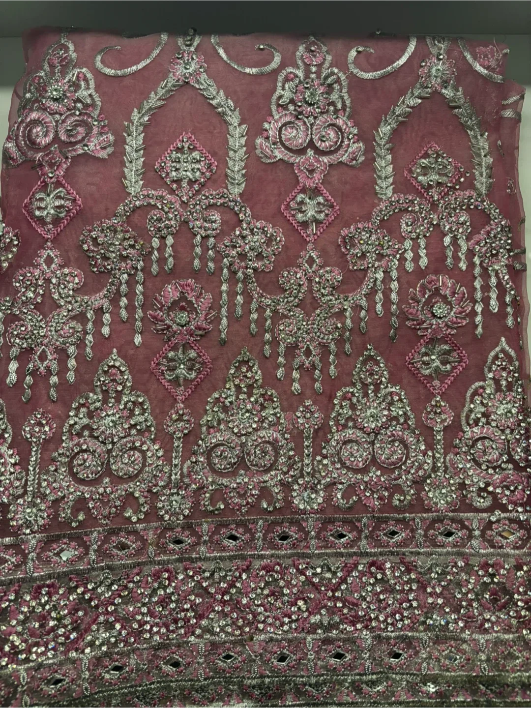 Unstitched Punjabi Suit Pink Party Wear image indicator(2)