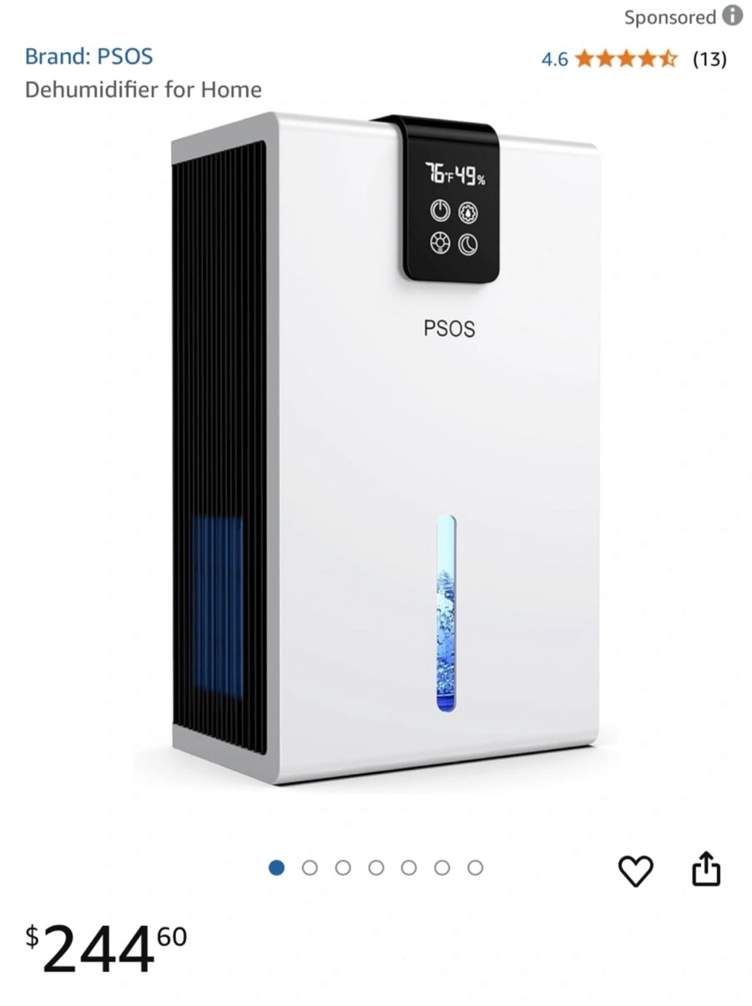 Brand-New Home Dehumidifier – Efficient & High-Performance