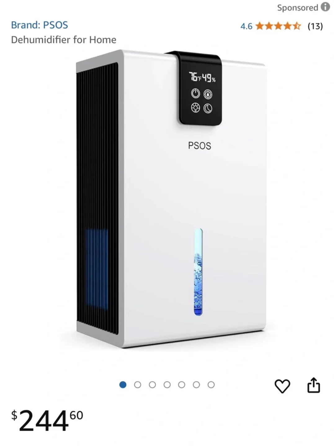 Brand-New Home Dehumidifier – Efficient & High-Performance