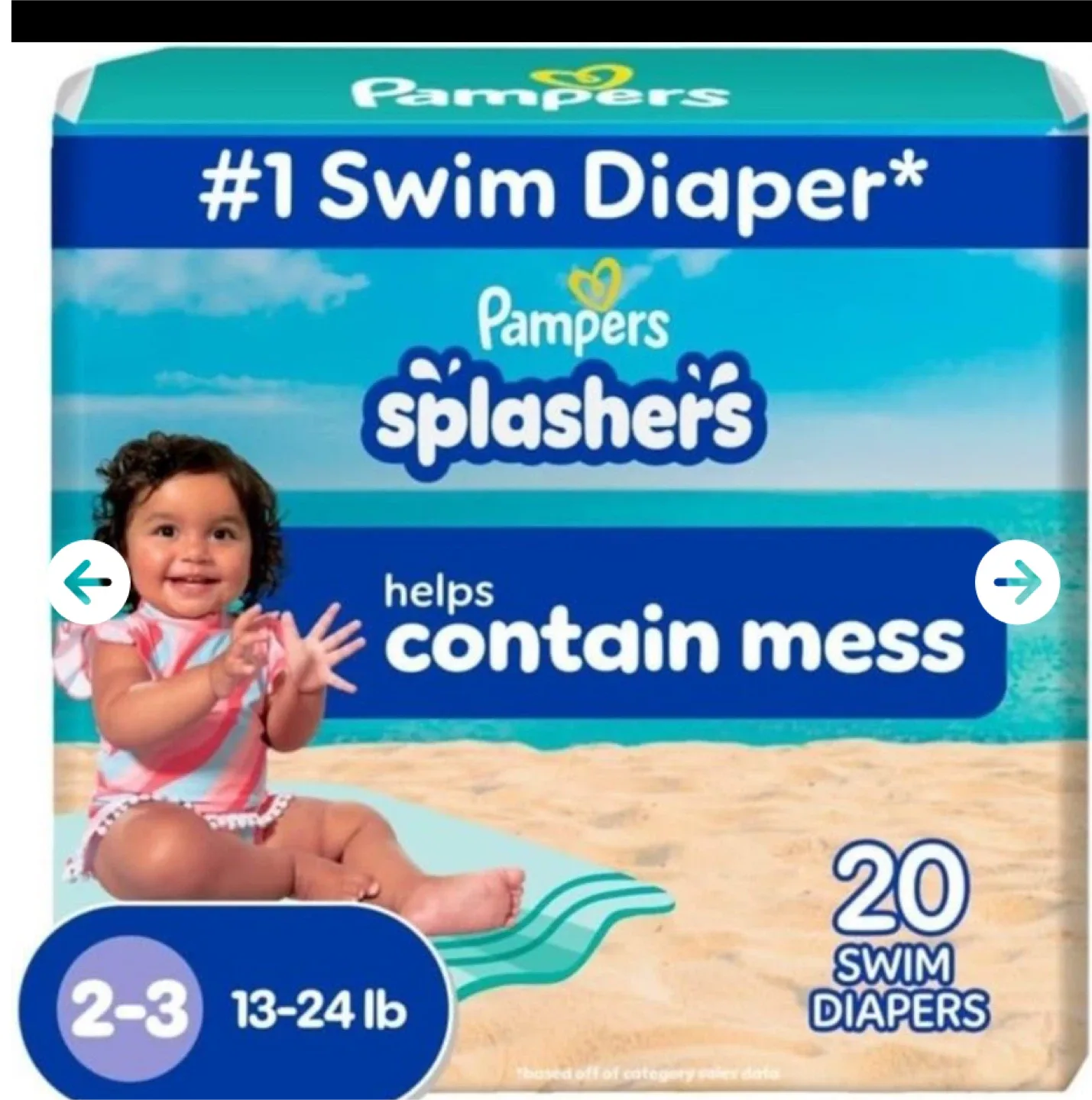 Pampers Splashers Swim Diapers Size 2-3 (13-24 lb) thumbnail