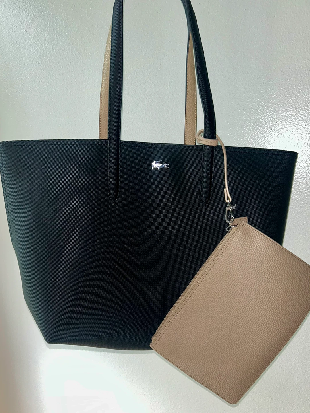 Lacoste Reversible Anna Tote Bag with Pouch