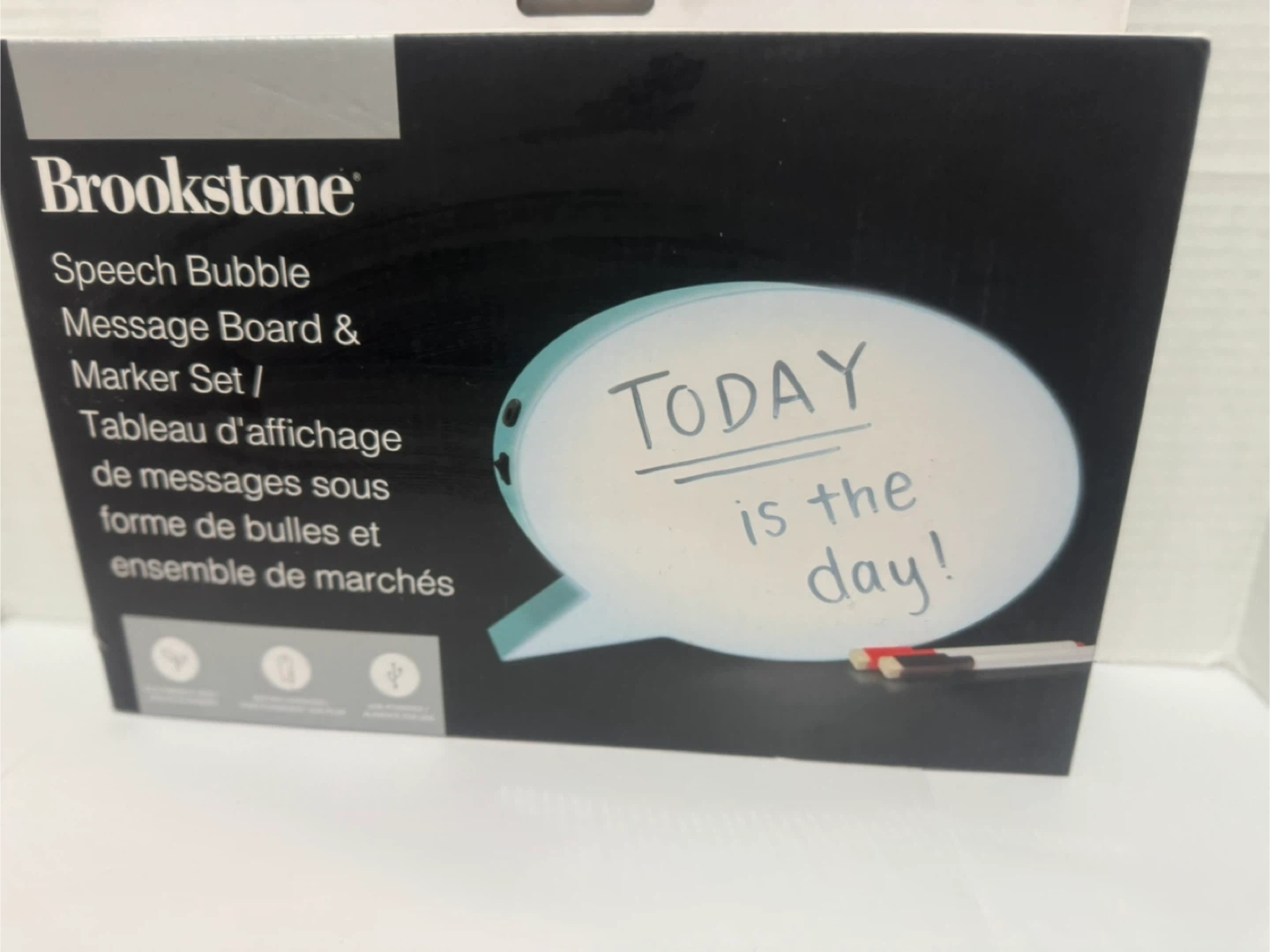 Brookstone Speech Bubble Message Board & Marker Set
