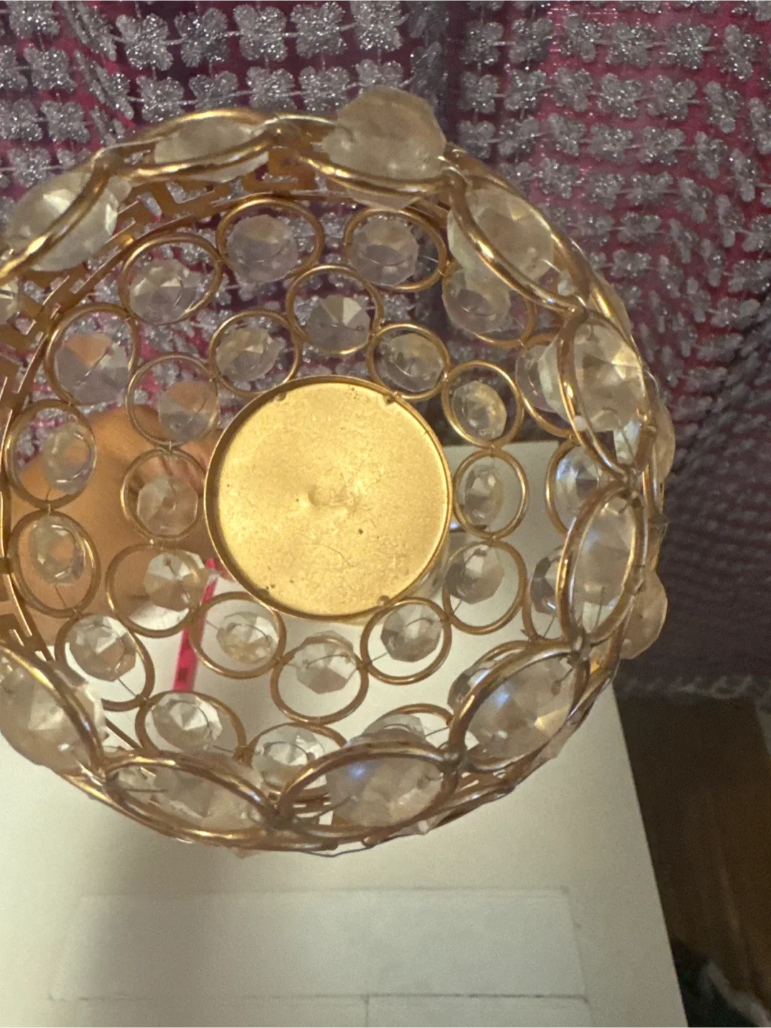 Gold Crystal Candle Holder image indicator(3)