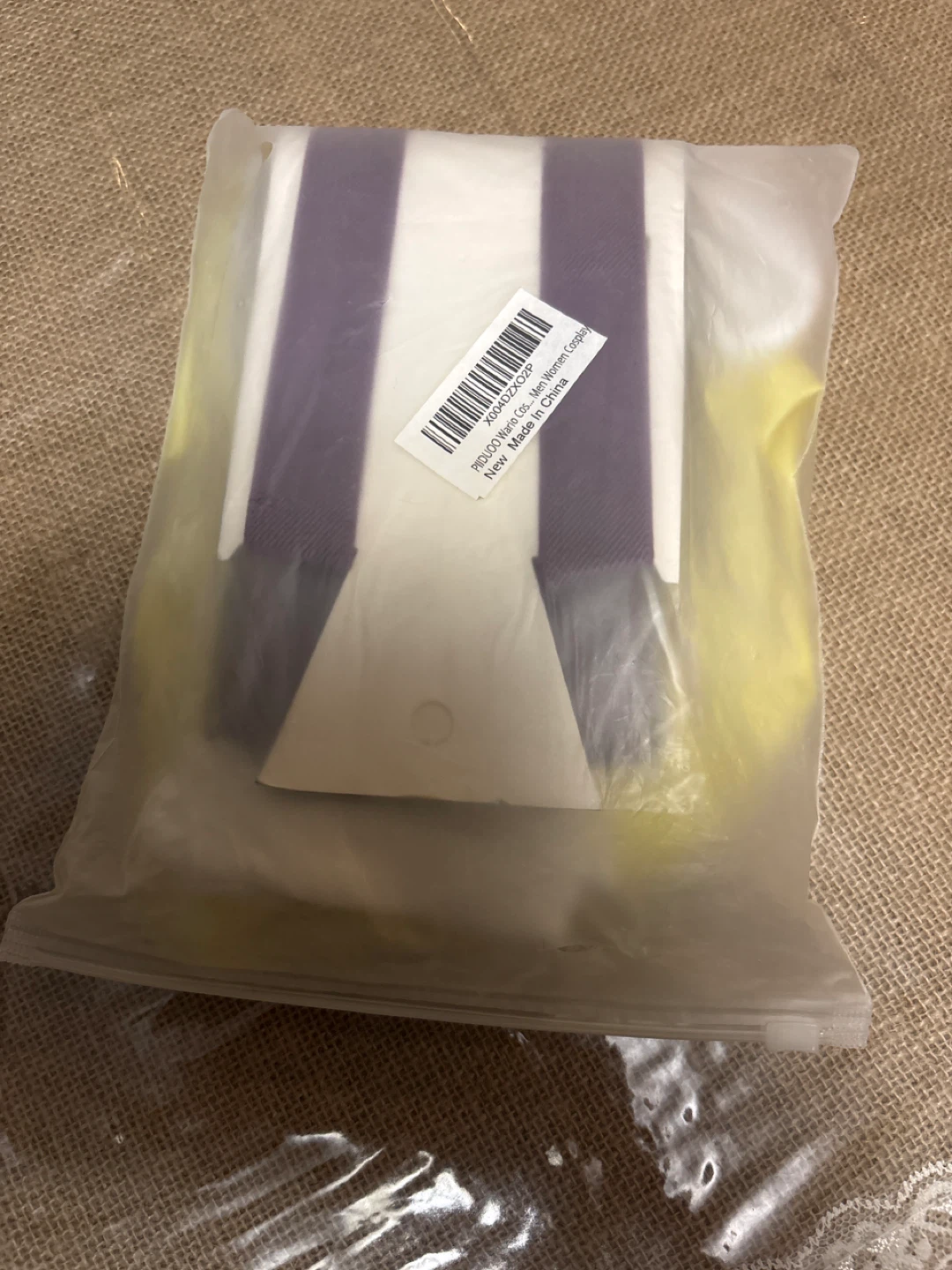 Wario Costume Set - Hat, Suspenders, Gloves, Moustache - photo 2