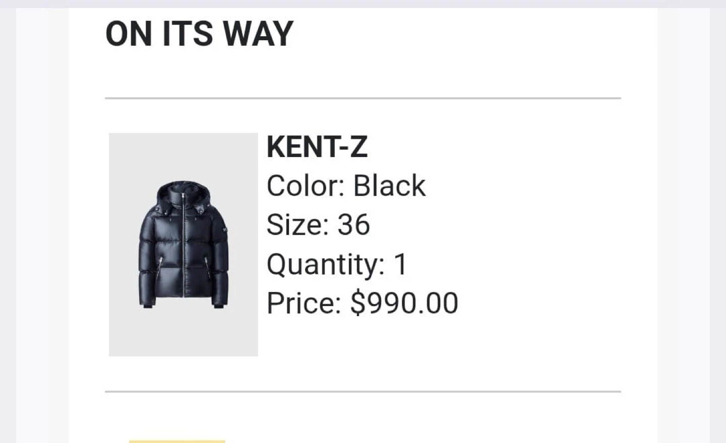 Mackage Kent-Z Black Puffer Jacket Size 36