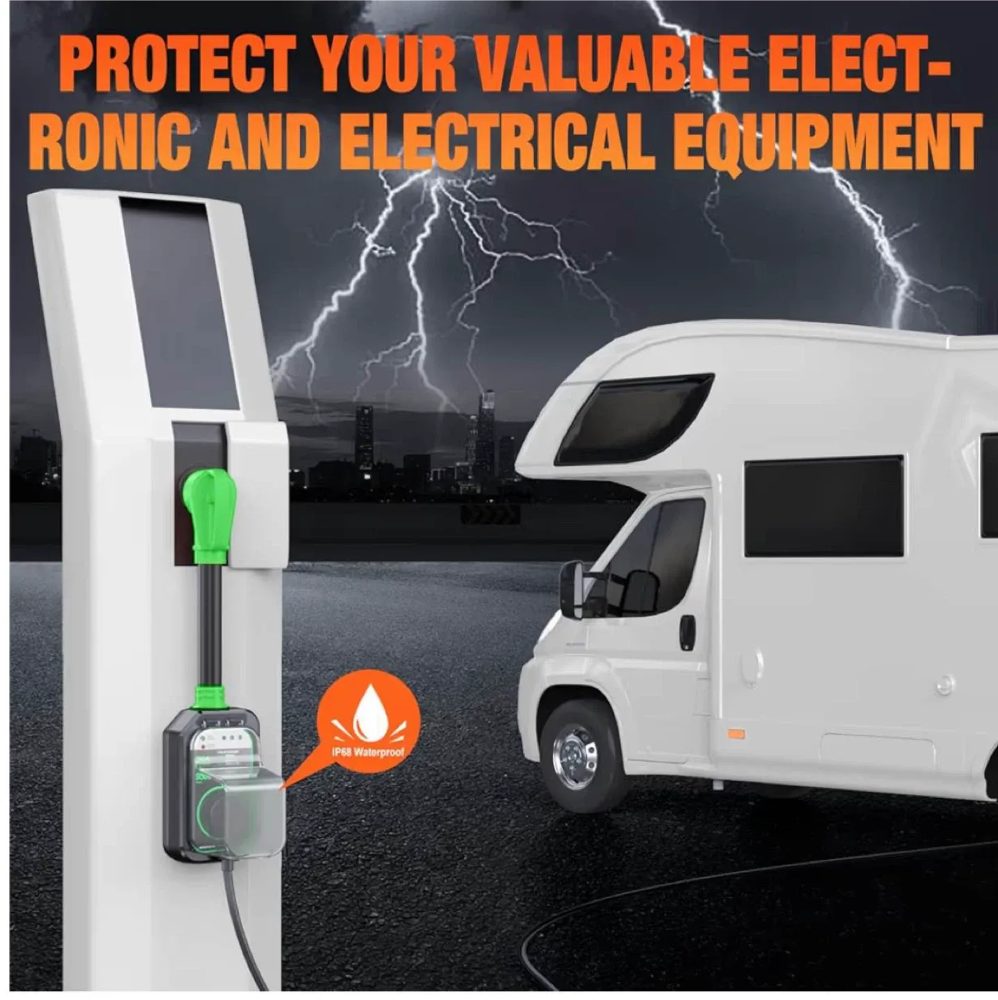 50A RV Surge Protector 9500 Joules image indicator(4)