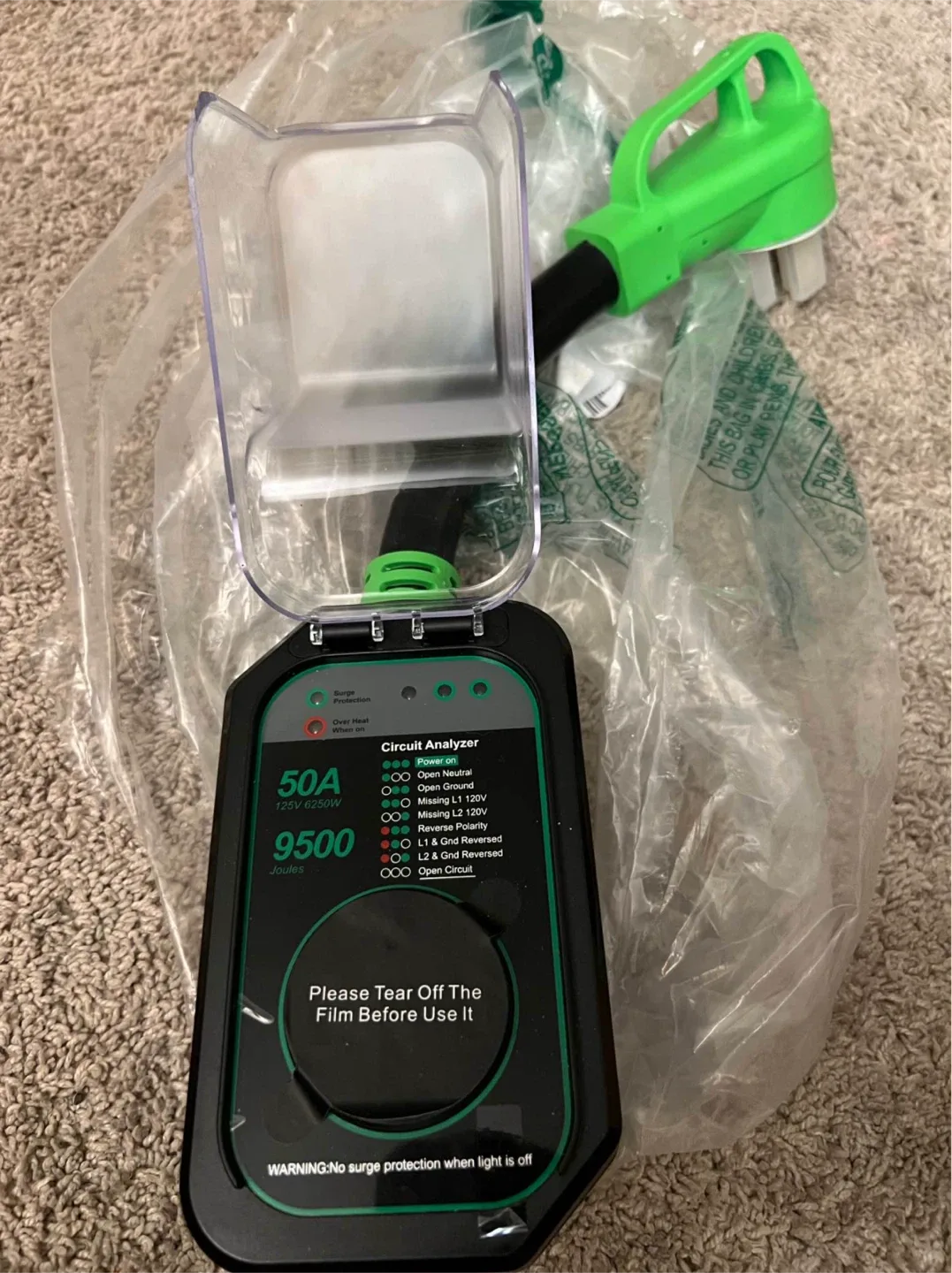 50A RV Surge Protector 9500 Joules image indicator(7)