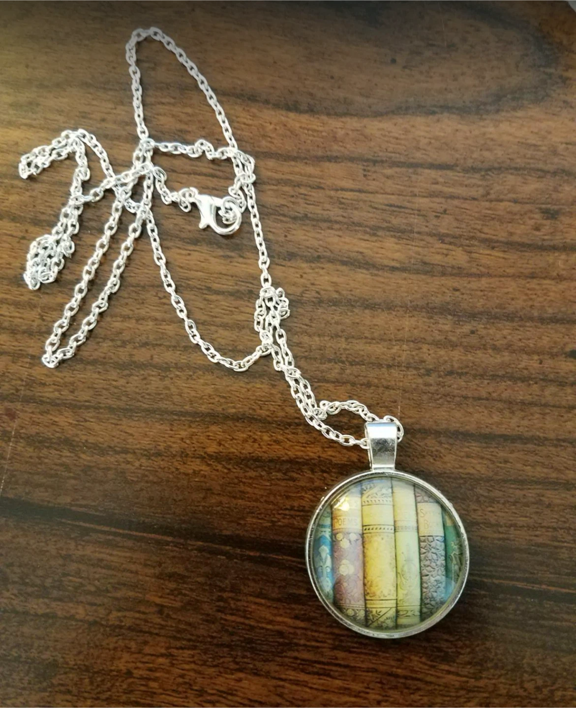 Book Stack Pendant Necklace - photo 2