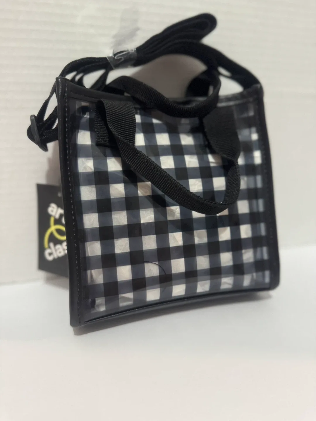Art Class Gingham Tote Bag with Cowboy Boots image indicator(2)