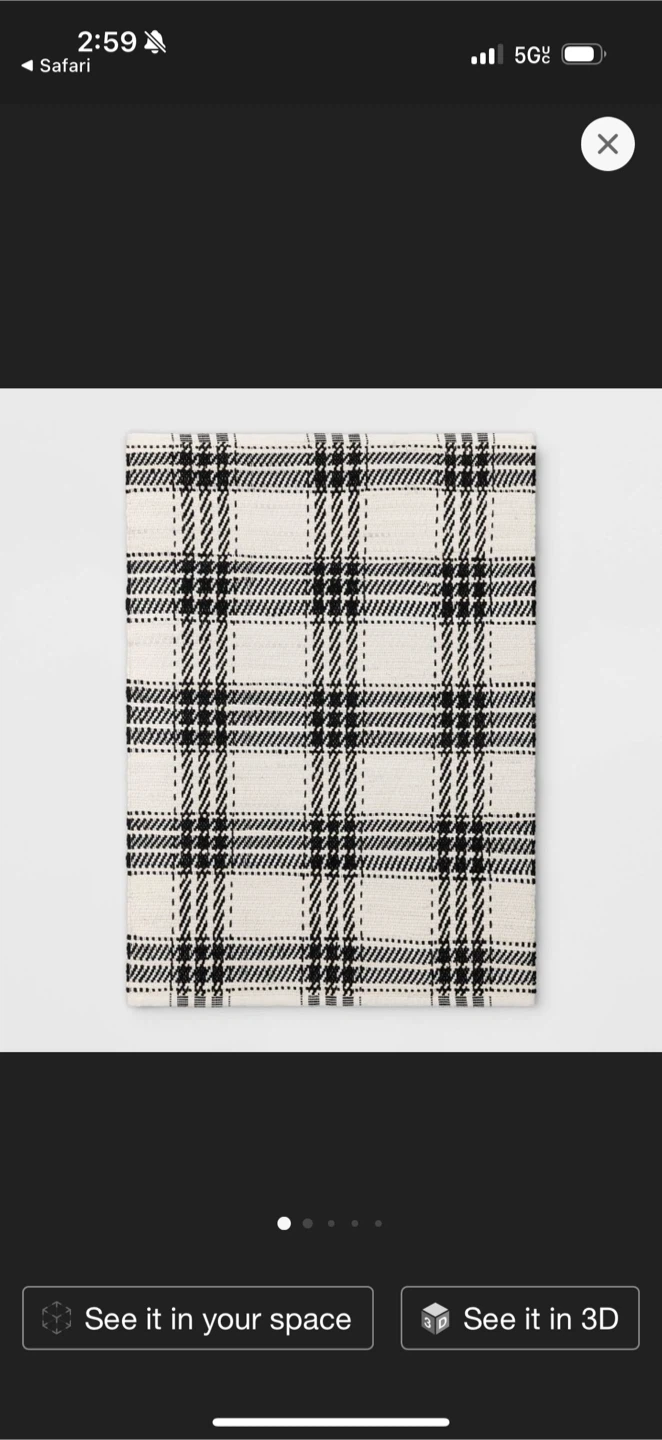 Room Essentials Plaid Chindi Woven Rug - photo 2