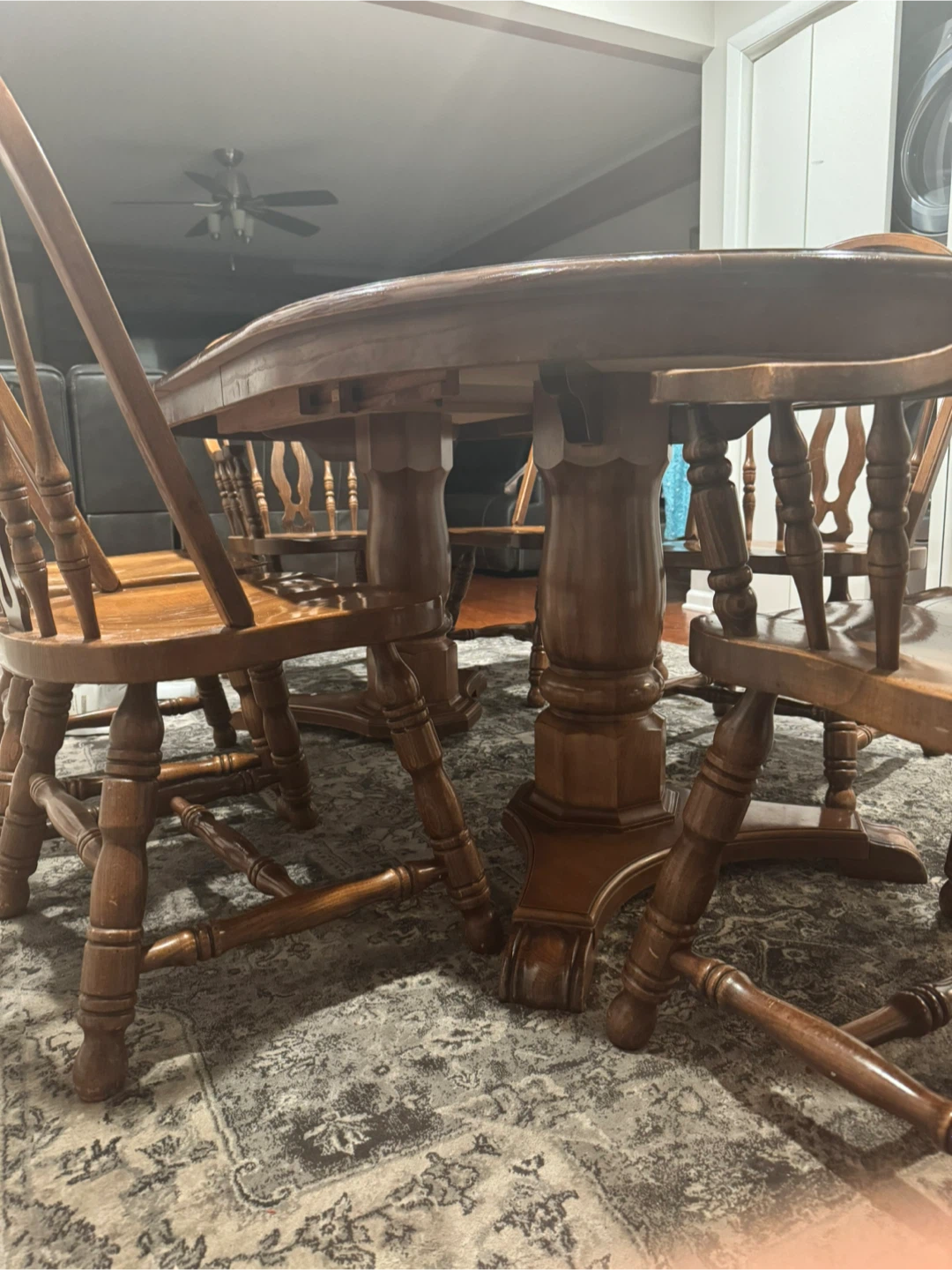 Wooden Dining Table with 6 Chairs - photo 2