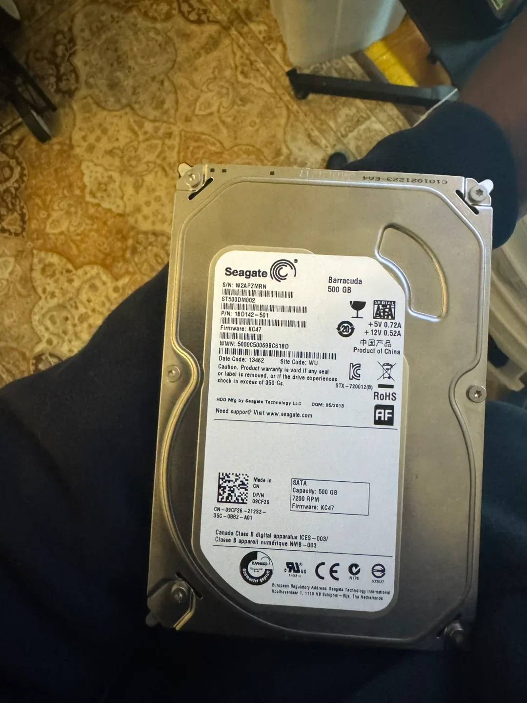 Hp desktop tower & Seagate Barracuda 500GB HDD image indicator(3)