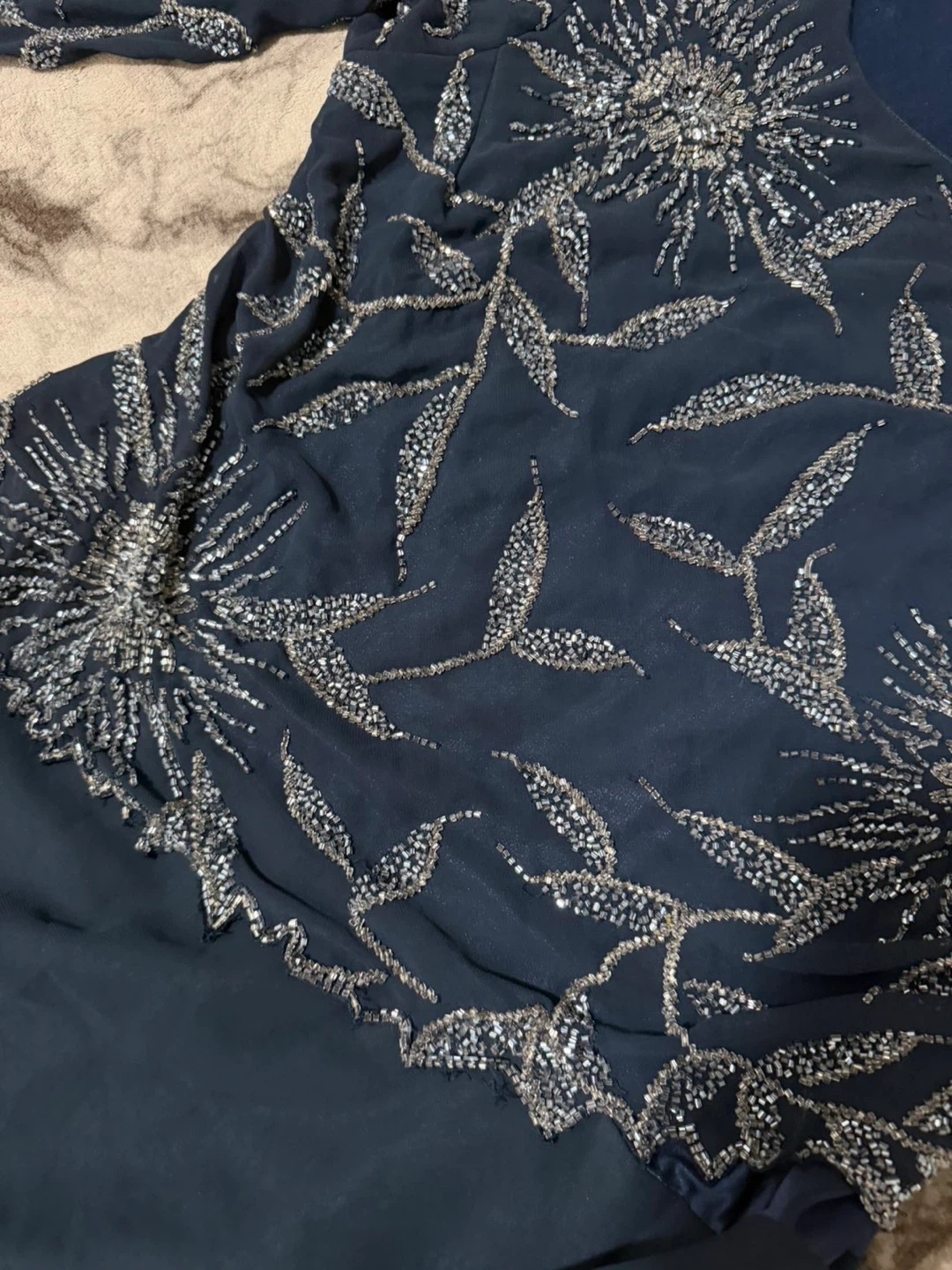 JKara Embellished Navy Dress - photo 2