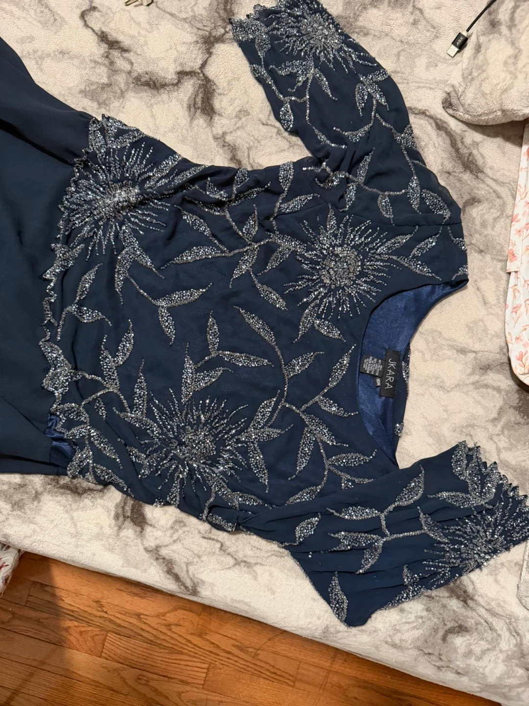 JKara Embellished Navy Dress - photo 3