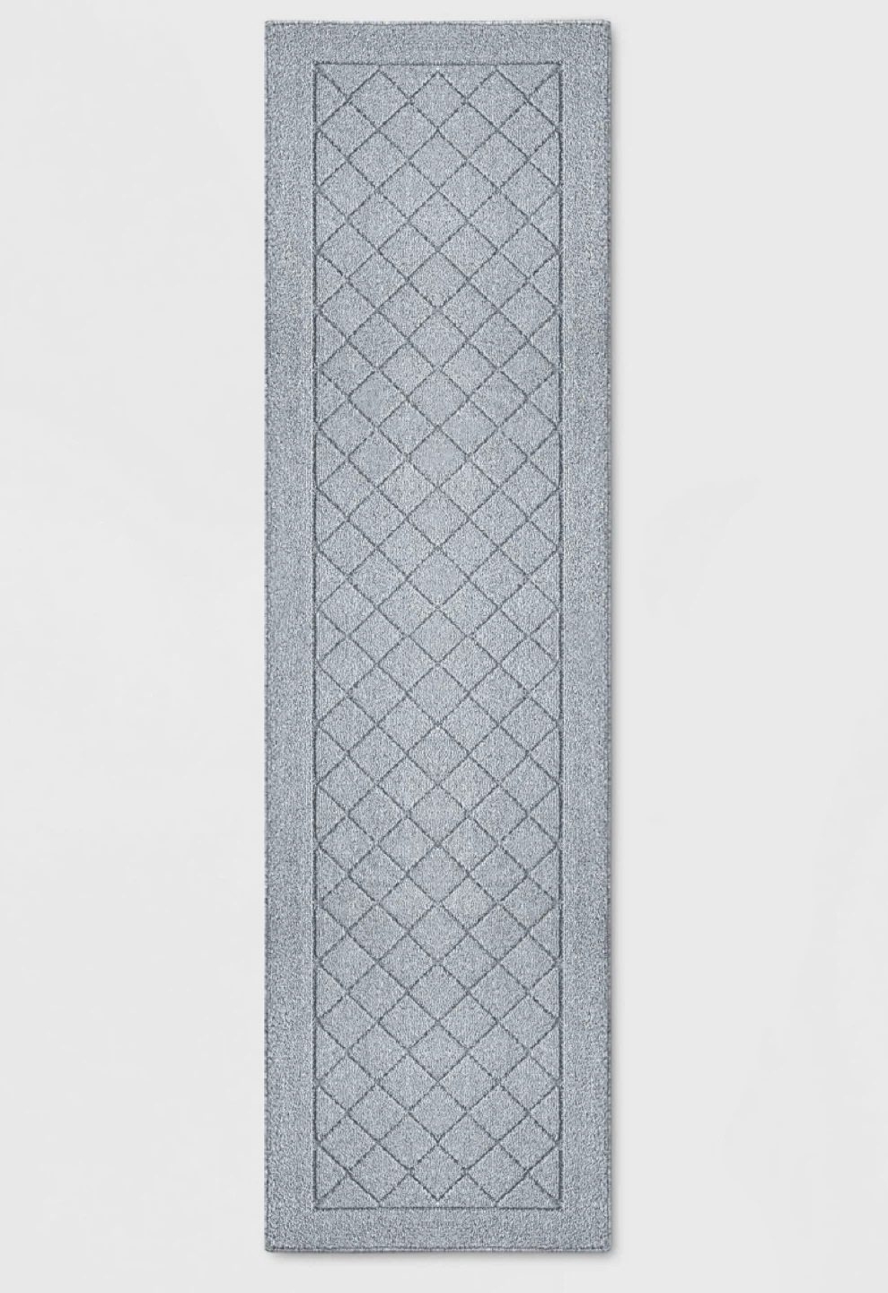Threshold Gray Diamond Runner Rug - photo 2