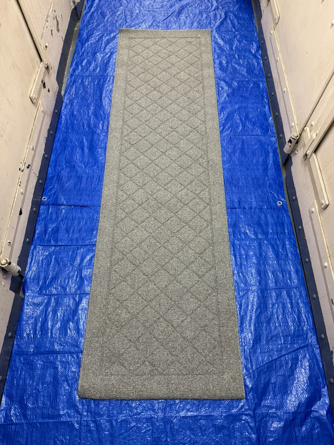 Threshold Gray Diamond Runner Rug