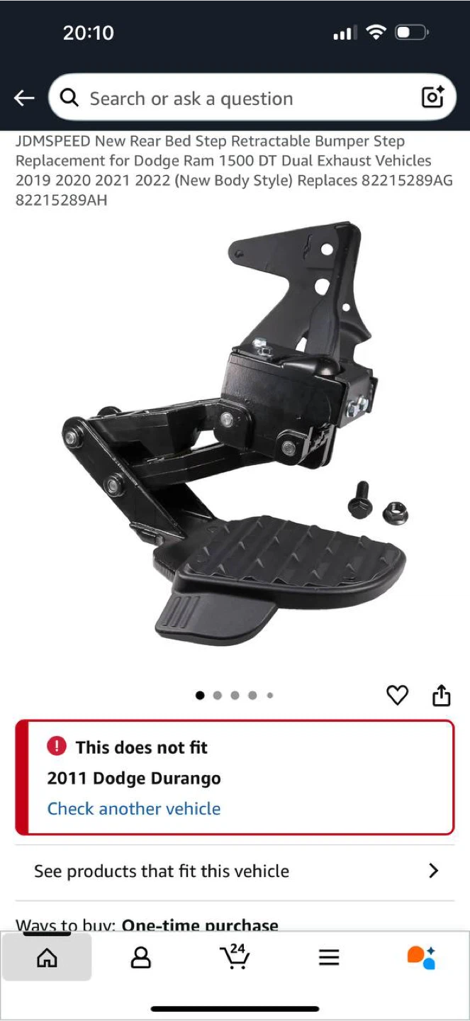 🛻 JDMSPEED Rear Bed Step – Dodge Ram 1500 (2019–2022)