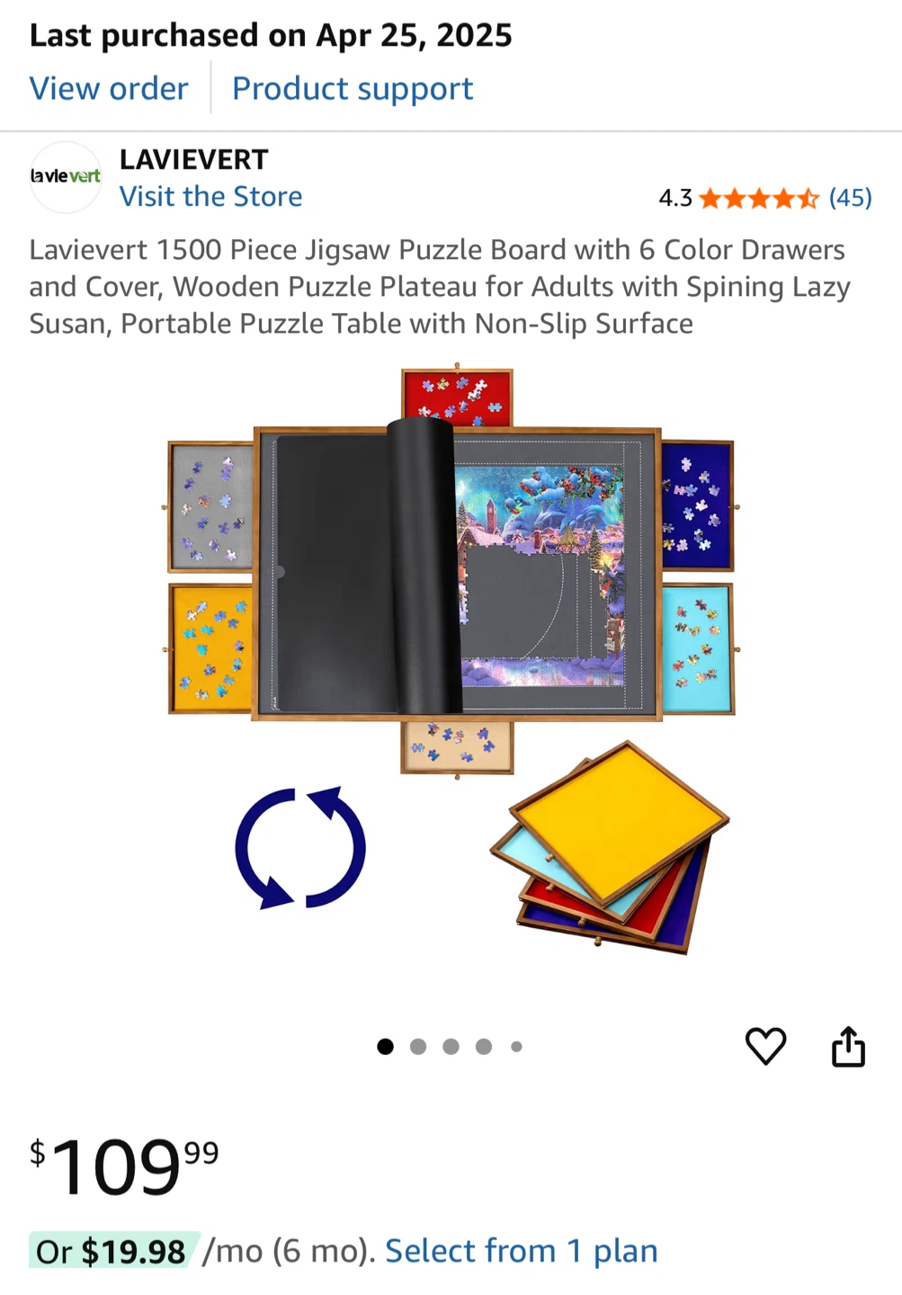 Lavievert 1500 Piece Jigsaw Puzzle Board - photo 3