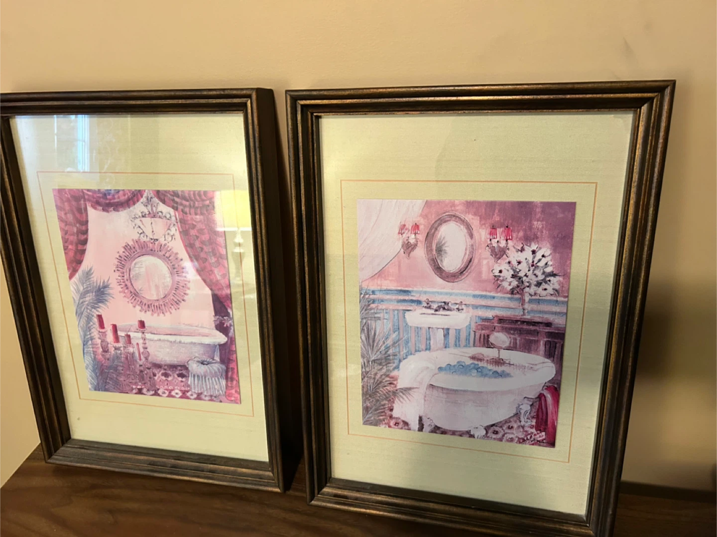 Framed Bathroom Art Prints - Set of 2