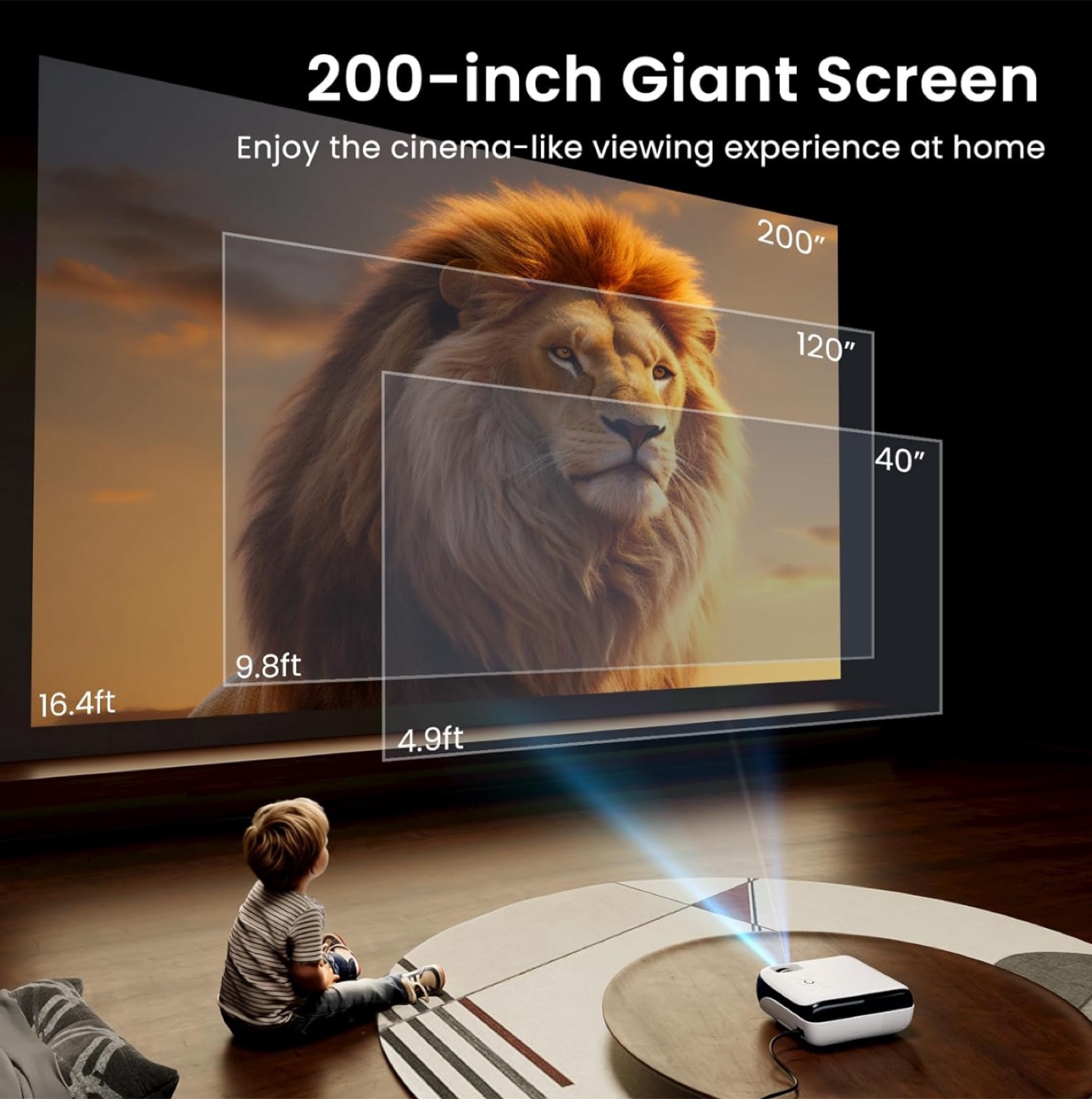 Brand New HAPPRUN Native 1080P Bluetooth Projector, Full HD - photo 4