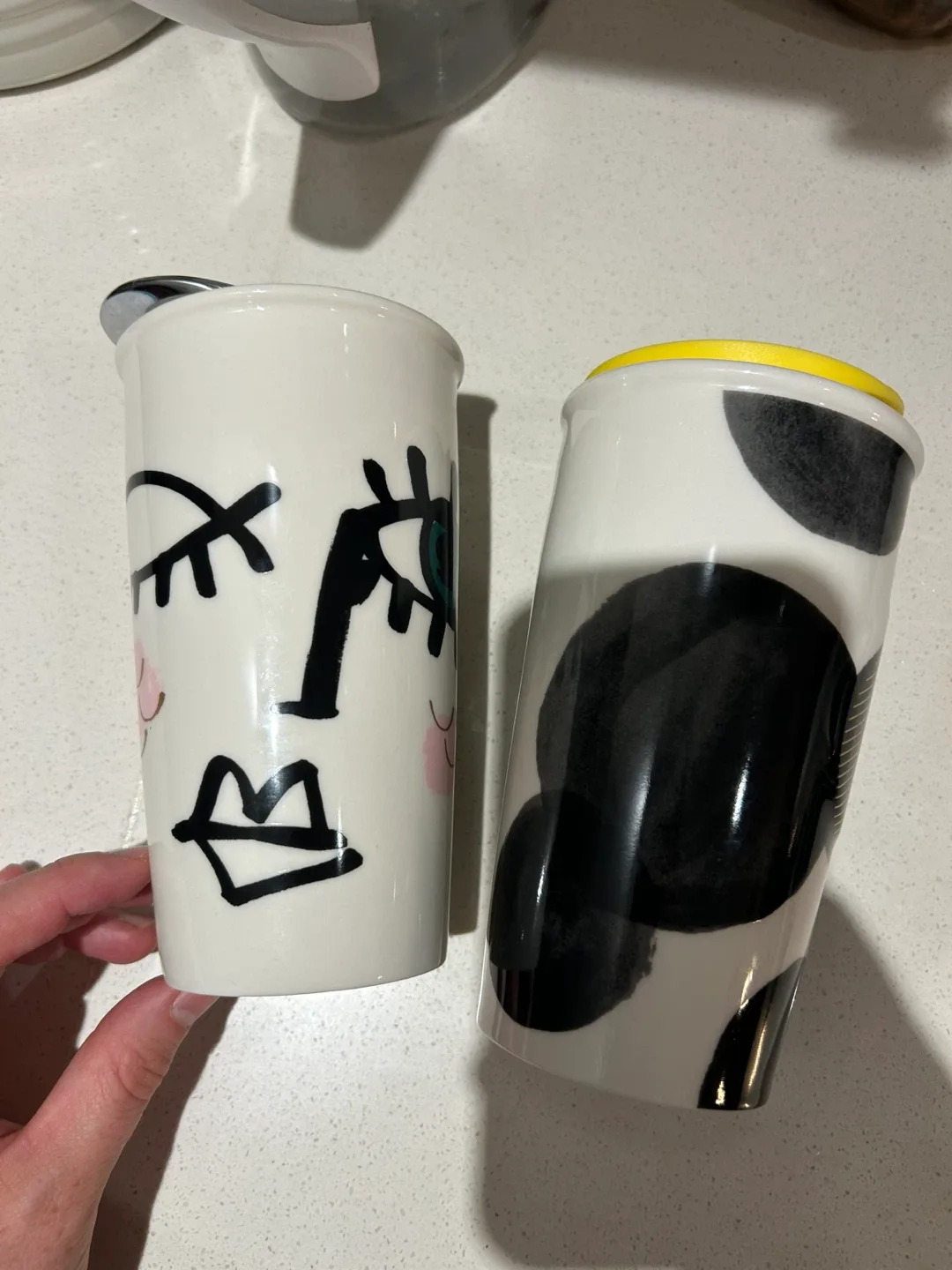 Two Ceramic Travel Mugs thumbnail