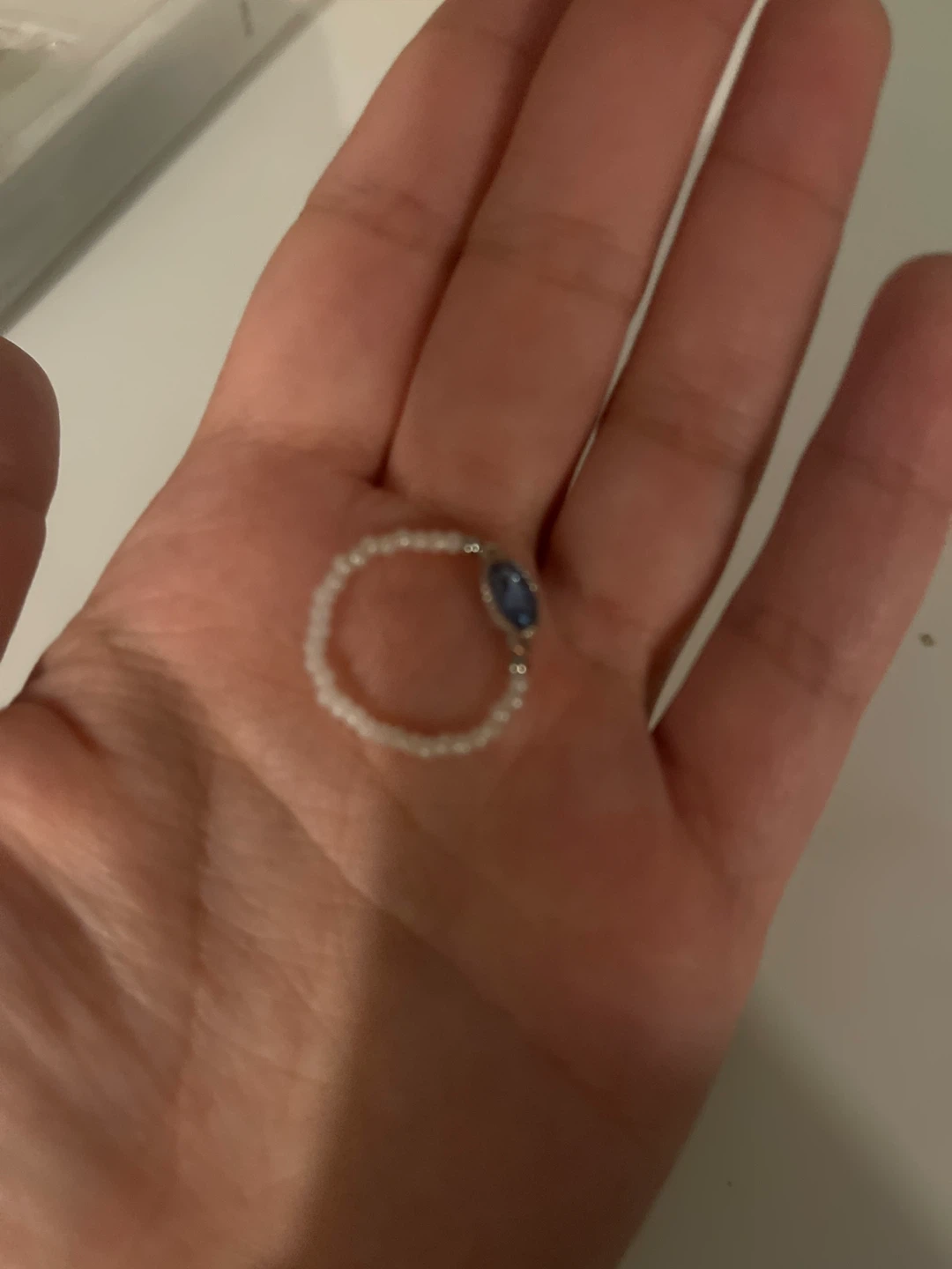 Blue Stone Beaded Ring - photo 3
