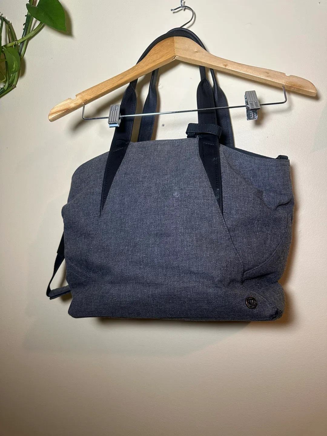 Lululemon Grey Denim Tote Bag thumbnail