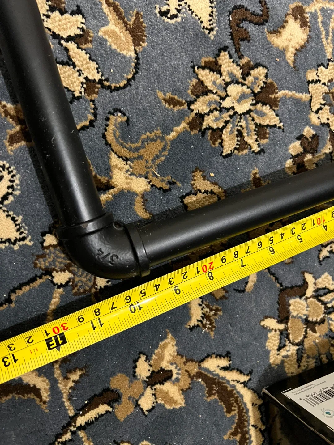 Black Metal Pipe Shelf Bracket image indicator(3)