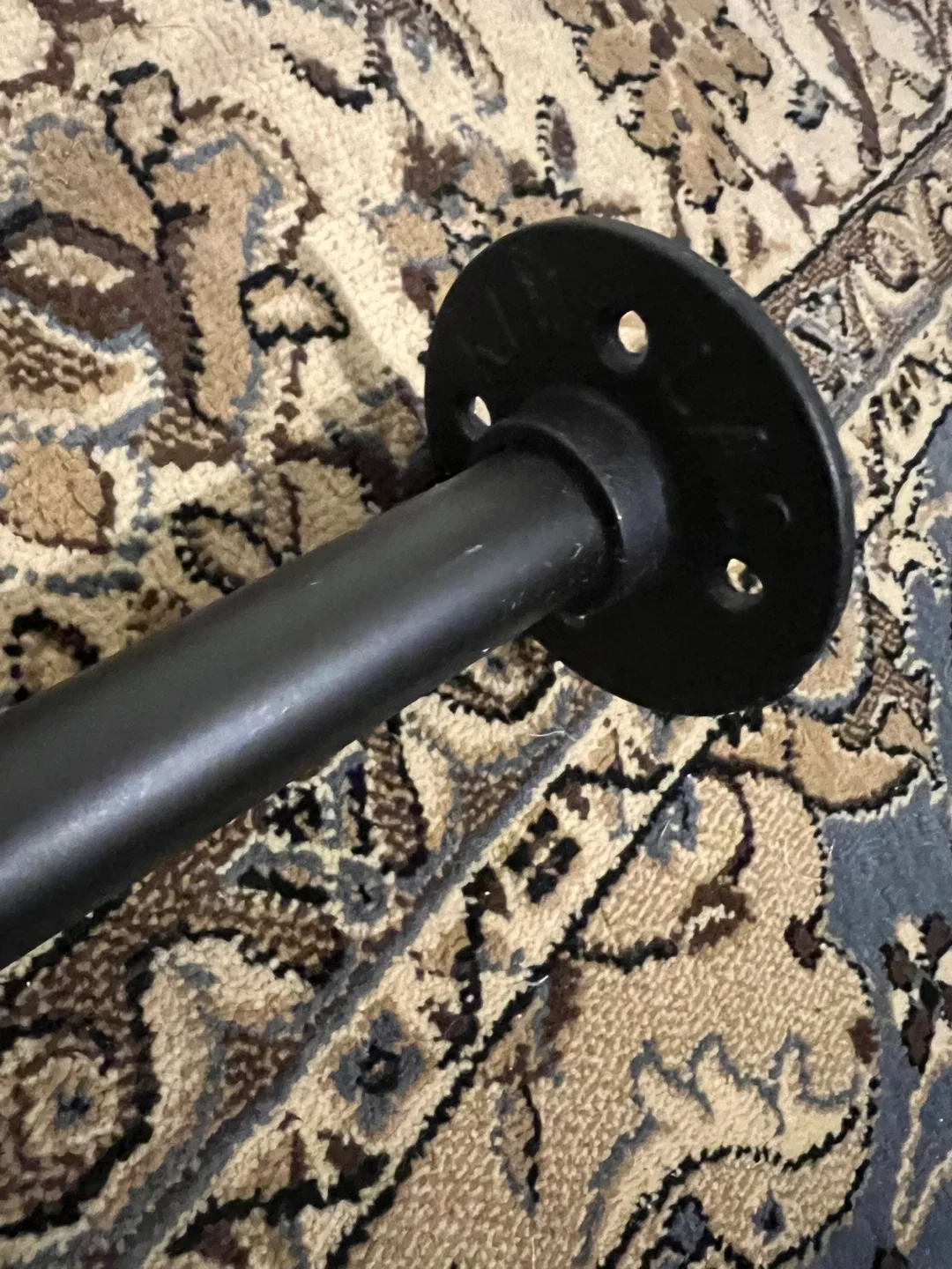 Black Metal Pipe Shelf Bracket image indicator(5)