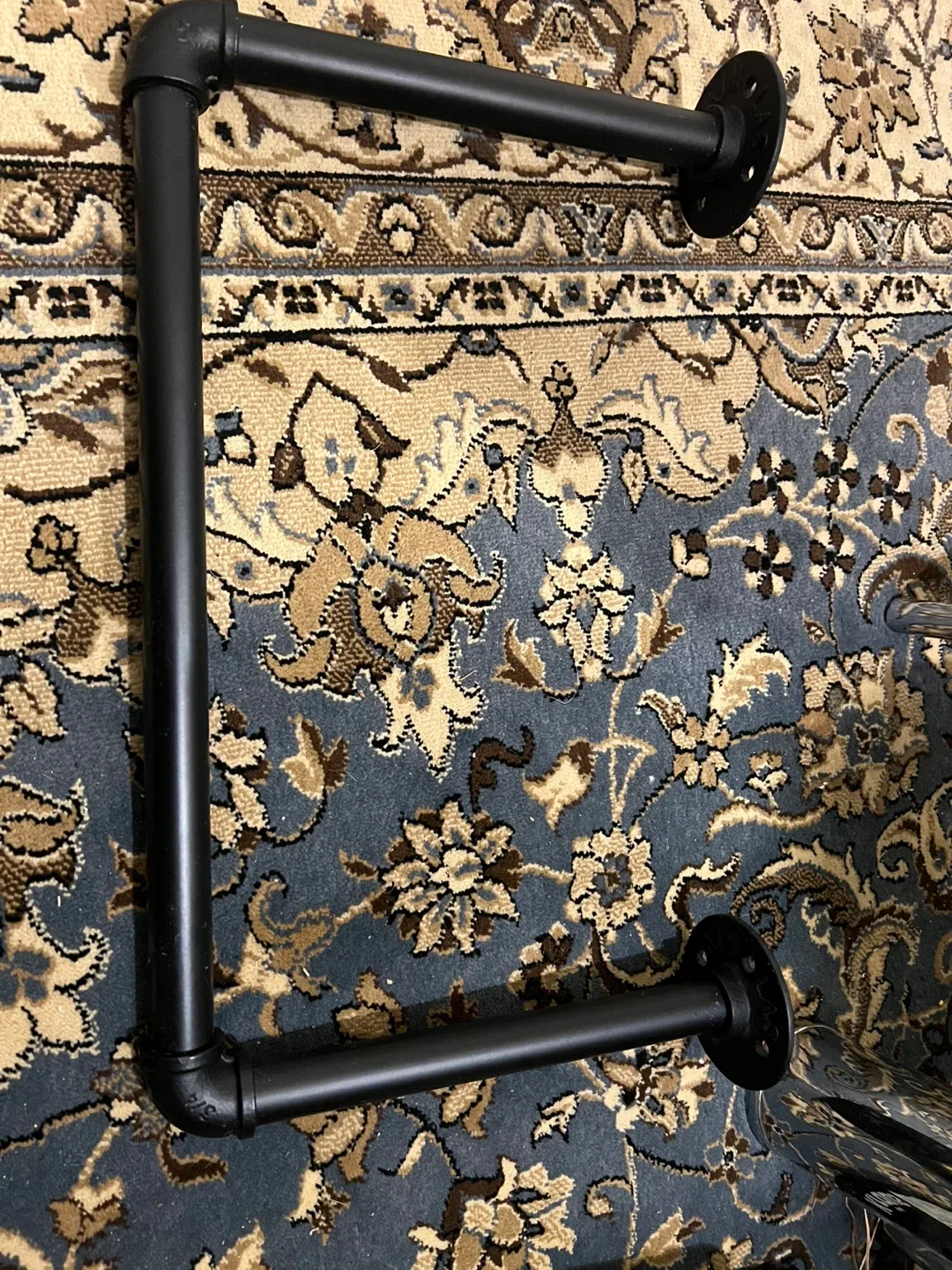 Black Metal Pipe Shelf Bracket thumbnail